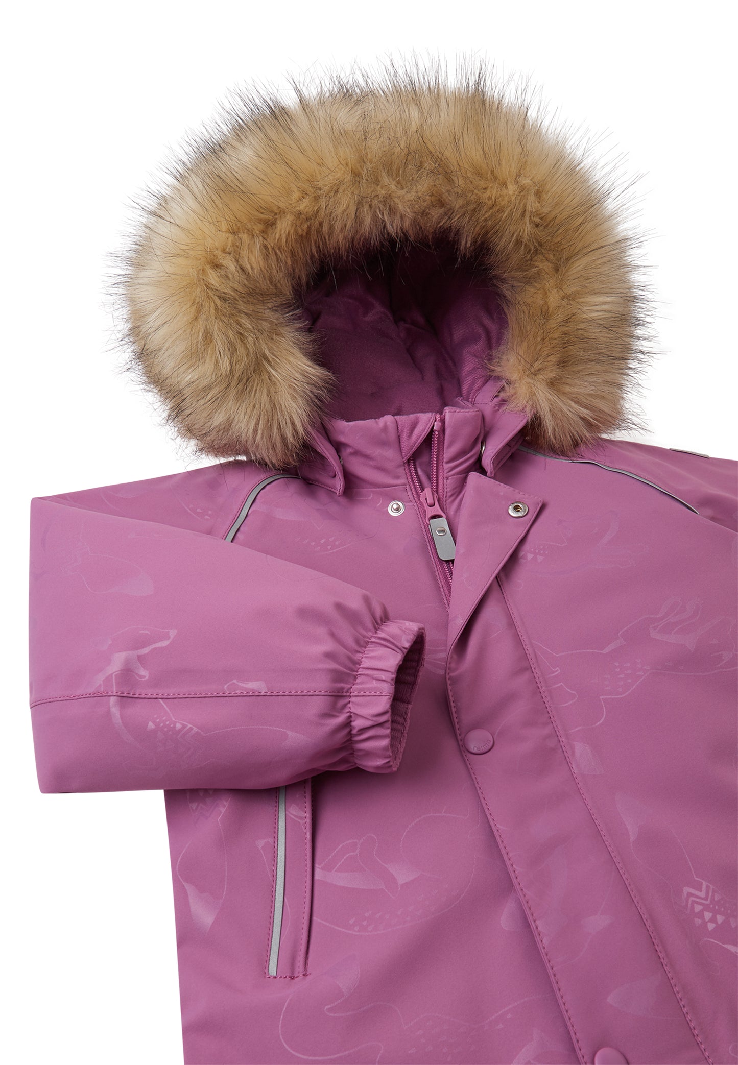 REIMA TEC Winteroverall/Skianzug <br> Aapua <br>Gr. 74 bis 92<br>echte Daunen-Füllung, extra warm<br> Po-Bereich extra dick isoliert<br> auch ohne Kunst-Pelz tragbar<br> abnehmbare Fuss-Schlaufen<br> WS >12'000 mm