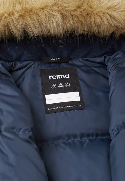 REIMA TEC Winteroverall/Skianzug <br> Aapua <br>Gr. 74 bis 92<br>echte Daunen-Füllung, extra warm<br> Po-Bereich extra dick isoliert<br> auch ohne Kunst-Pelz tragbar<br> abnehmbare Fuss-Schlaufen<br> WS >12'000 mm