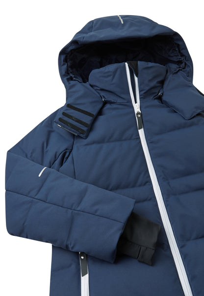 REIMA TEC warme Daunen-Skijacke/Winterjacke <br> Aligas <br>Gr. 158<br> echte zertifizierte Daune, waschbar<br> Schneefang & verstellbare Ärmelbündchen mit Lycraeinsätzen mit Daumenloch<br> funktionelle Details <br> WS 10'000 mm