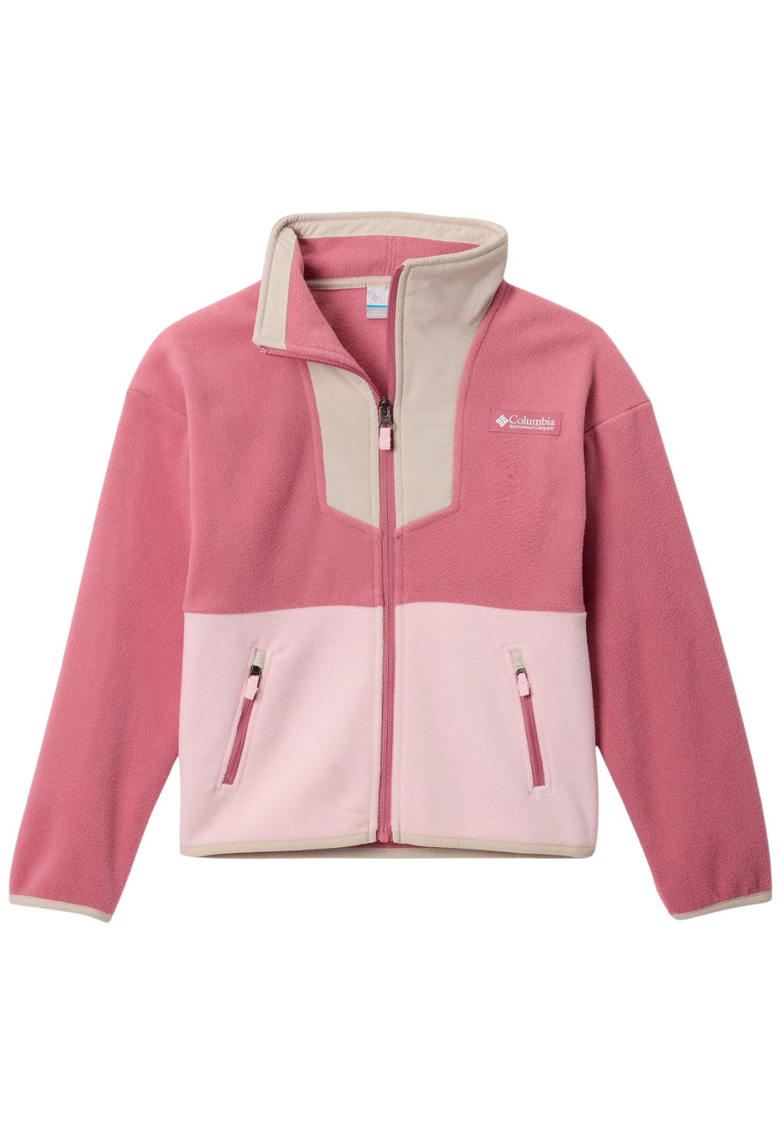 COLUMBIA Kinder Fleecejacke Sequoia Grove Full Zip 2087631-661 Rosette, Dark Stone, Satin Pink rosa