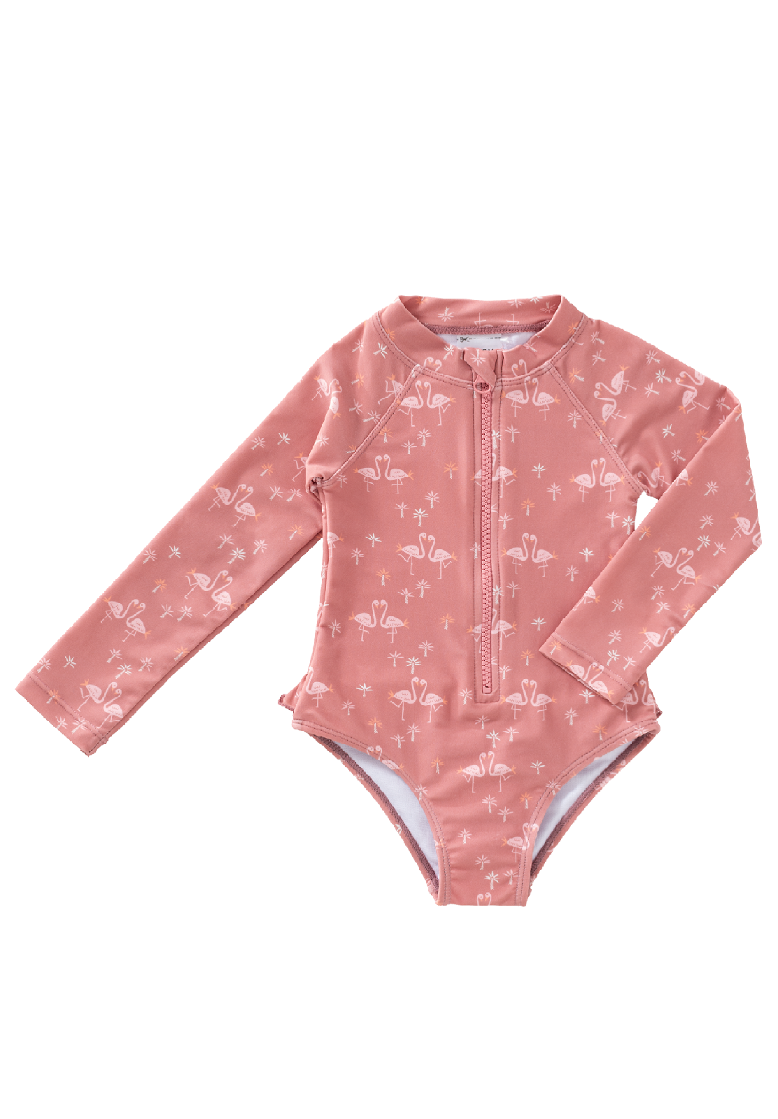 FRESK Kinder langarm Badeanzug / Swimsuit mit UV-Schutz 50 rosa Flamingo