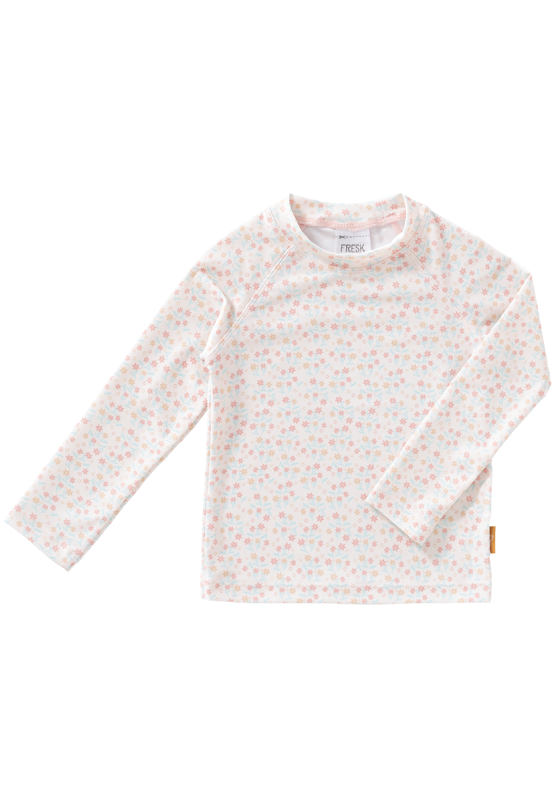 FRESK Kinder UV-Shirt / Badeshirt mit UV-Schutz 50 weiss Blumen