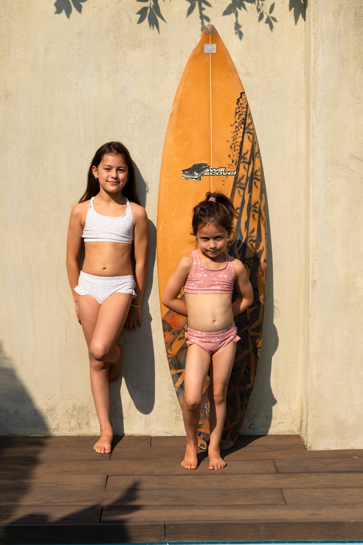 FRESK Kinder Bikini mit UV-Schutz weiss Blumen