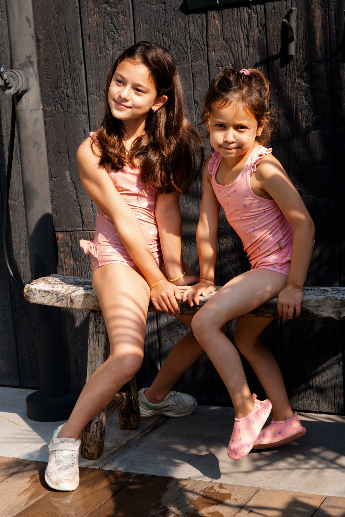 FRESK Kinder Badeanzug / Badekleid / Tanksuit mit UV-Schutz 50 rosa Ananas