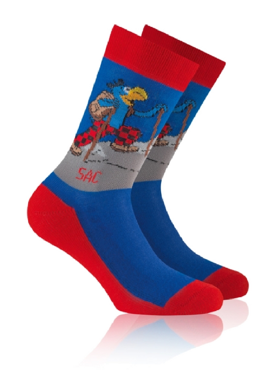 ROHNER Kinder Socken / Wandersocken / Trekkingsocken GLOBI blau rot