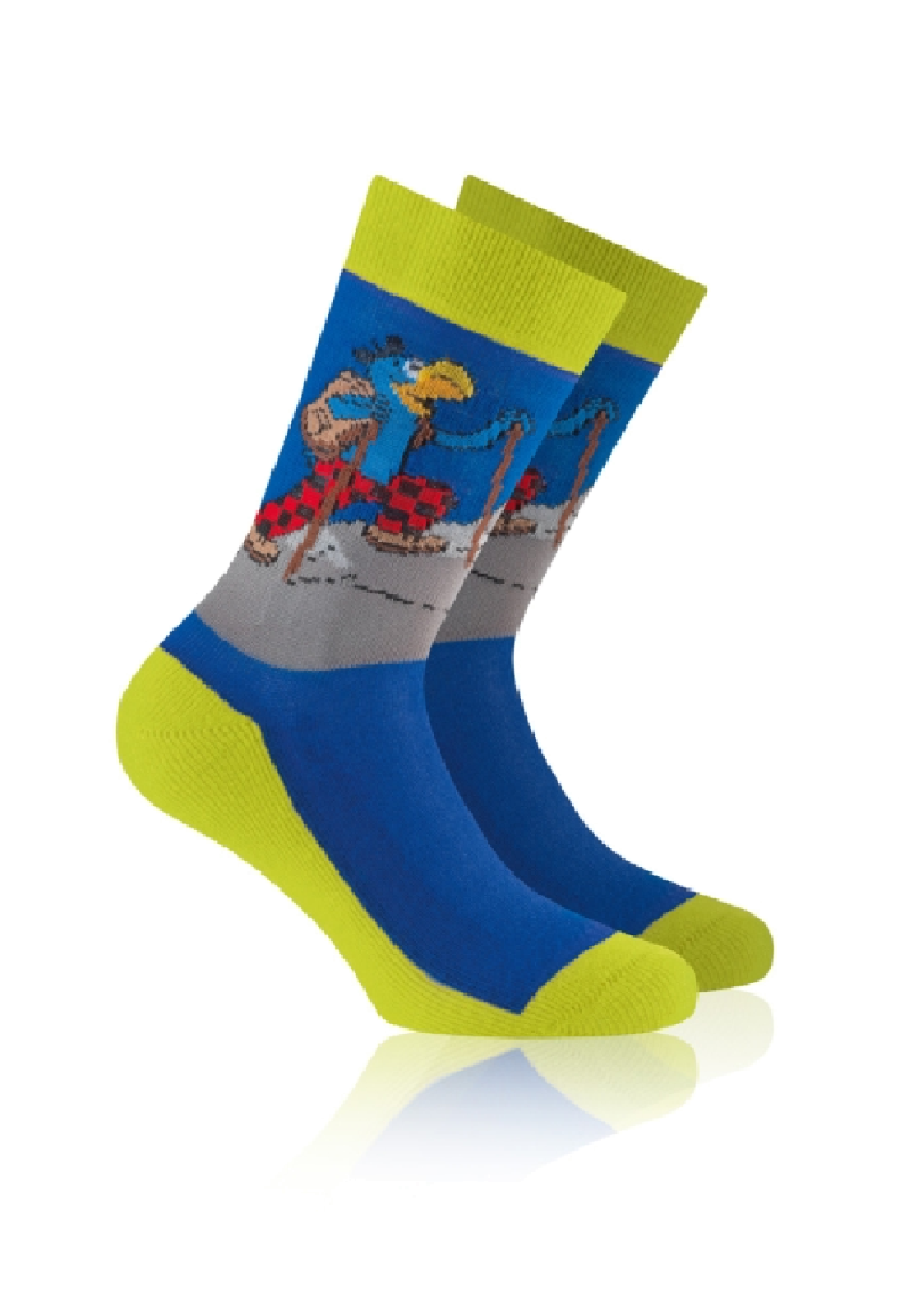 ROHNER Kinder Socken / Wandersocken / Trekkingsocken GLOBI gelb blau