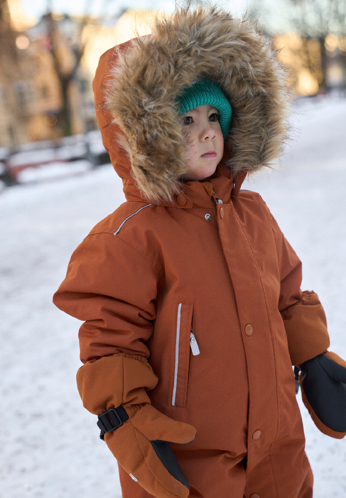 REIMA TEC Kinder Winteroverall / Skianzug Gotland braun 5100117A 1490