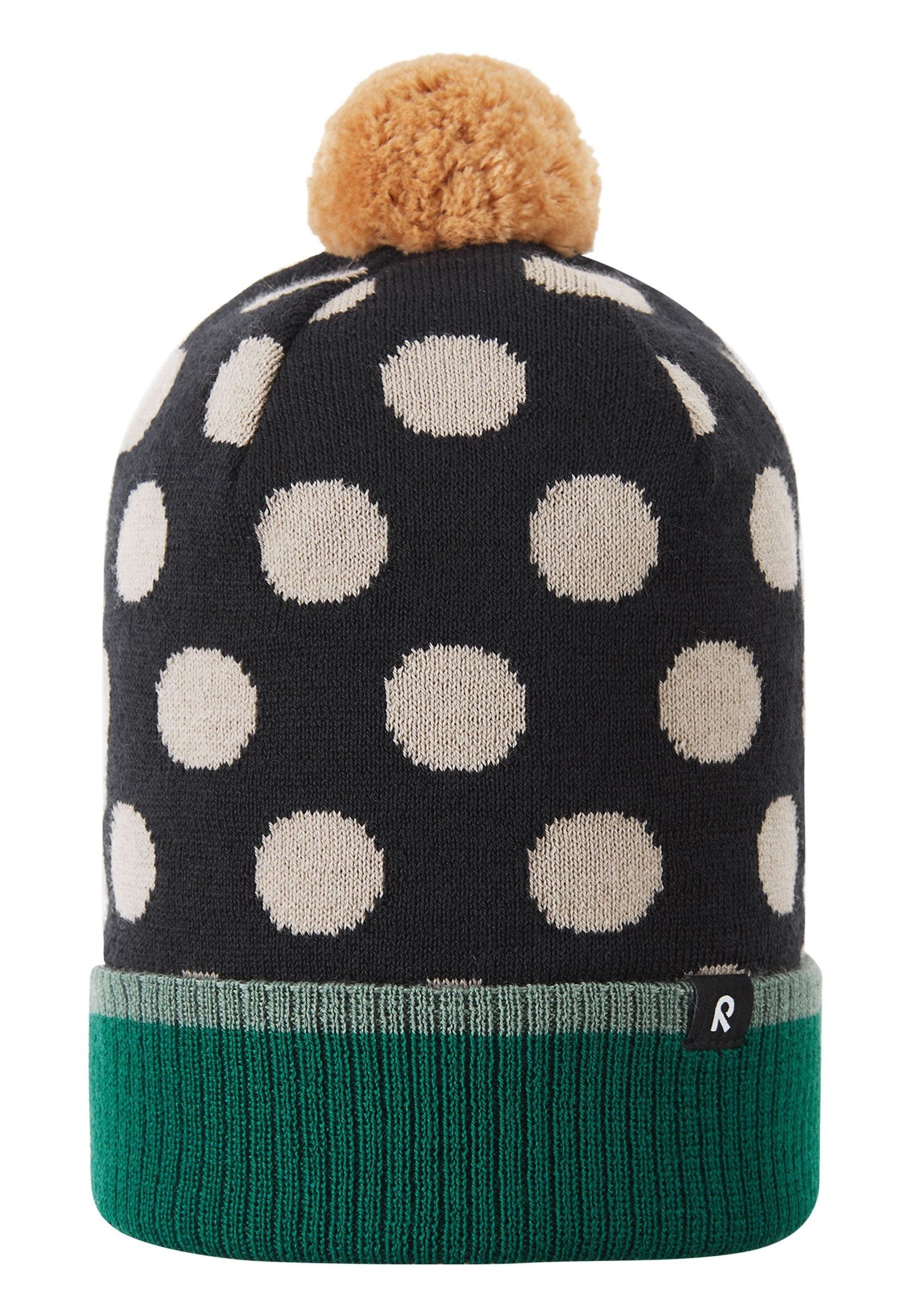 Reima Kinder Wintermütze aus Wollmix Koillinen Jenkka 5300278C 9991 schwarz-grün-beige