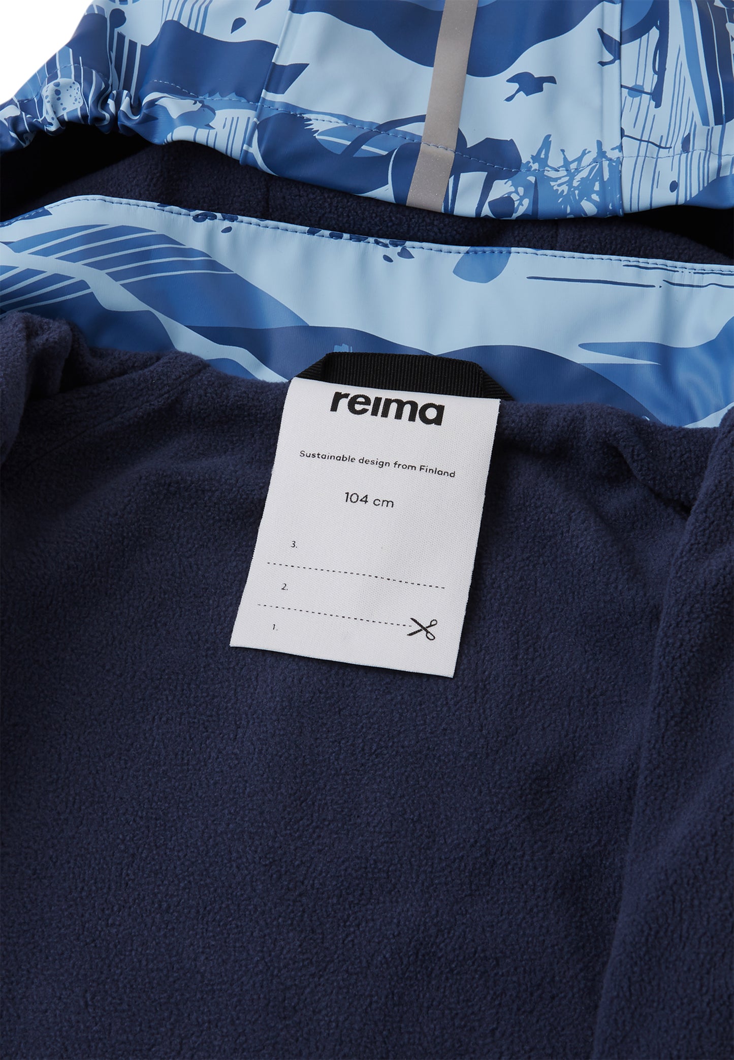 REIMA gefütterte Regenjacke/Matschjacke <br>Koski <br>Gr. 104-128<br> innen warmes Fleece <br>WS 10'000 mm