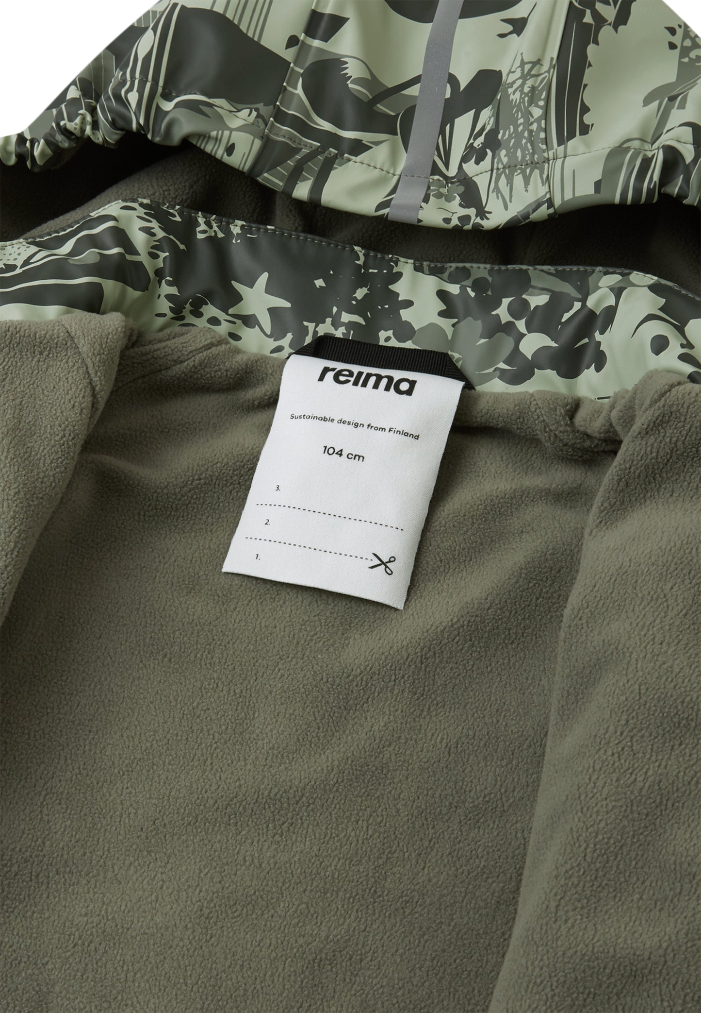 REIMA gefütterte Regenjacke/Matschjacke <br>Koski <br>Gr. 104-128<br> innen warmes Fleece <br>WS 10'000 mm