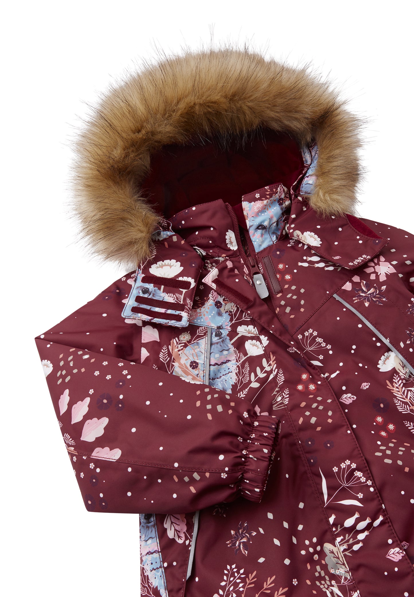 REIMA TEC Winterjacke/Parka Muhvi <br>Gr. 104, 110, 116, 122, 128 <br>Kunstpelz abnehmbar, langer Schnitt<br> WS 12'000 mm