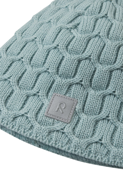 REIMA Mütze <br> Nyksund <br>Gr. 50, 52, 54 <br>innen hautfreundliches Fleece<br> aussen warme, wasserabweisende Merino-Wolle<br>Windstopper-Membrane im Ohrbereich