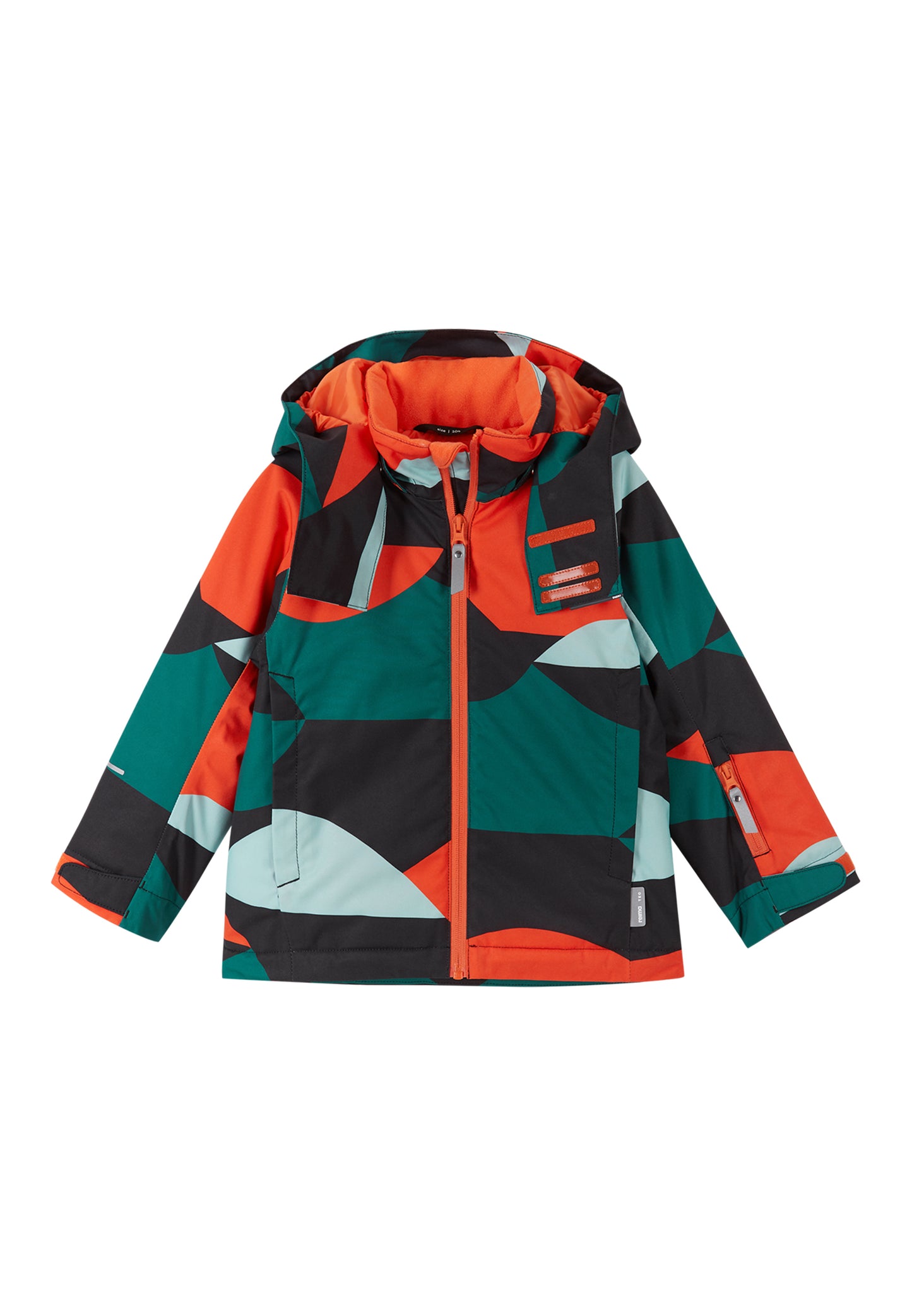 REIMA TEC Kinder Skijacke / Winterjacke Palsi grün/orange 5100356A 89A3