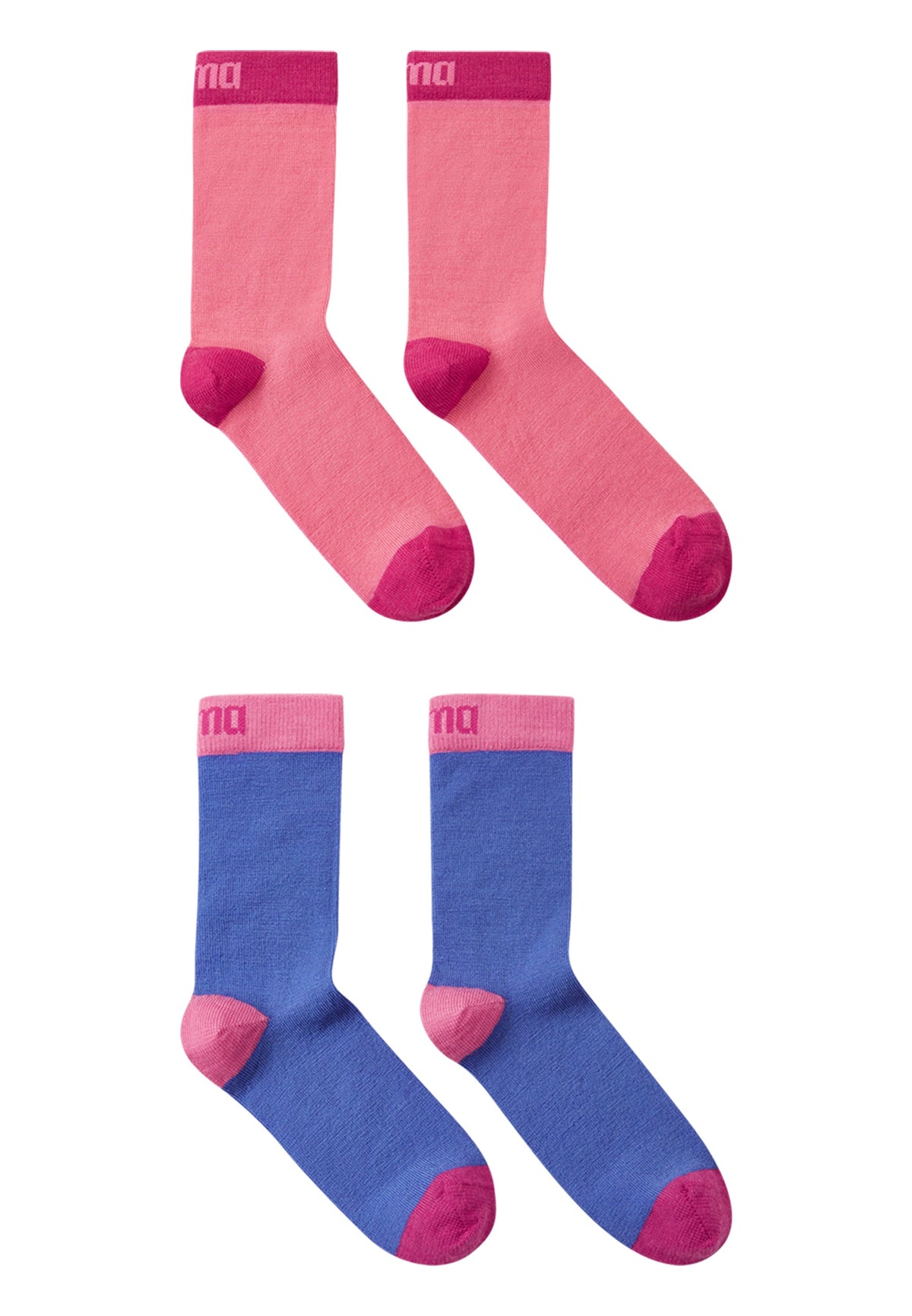 REIMA Kinder Merino Socken im Duopack Parit 5300309A lila+rosa 331A
