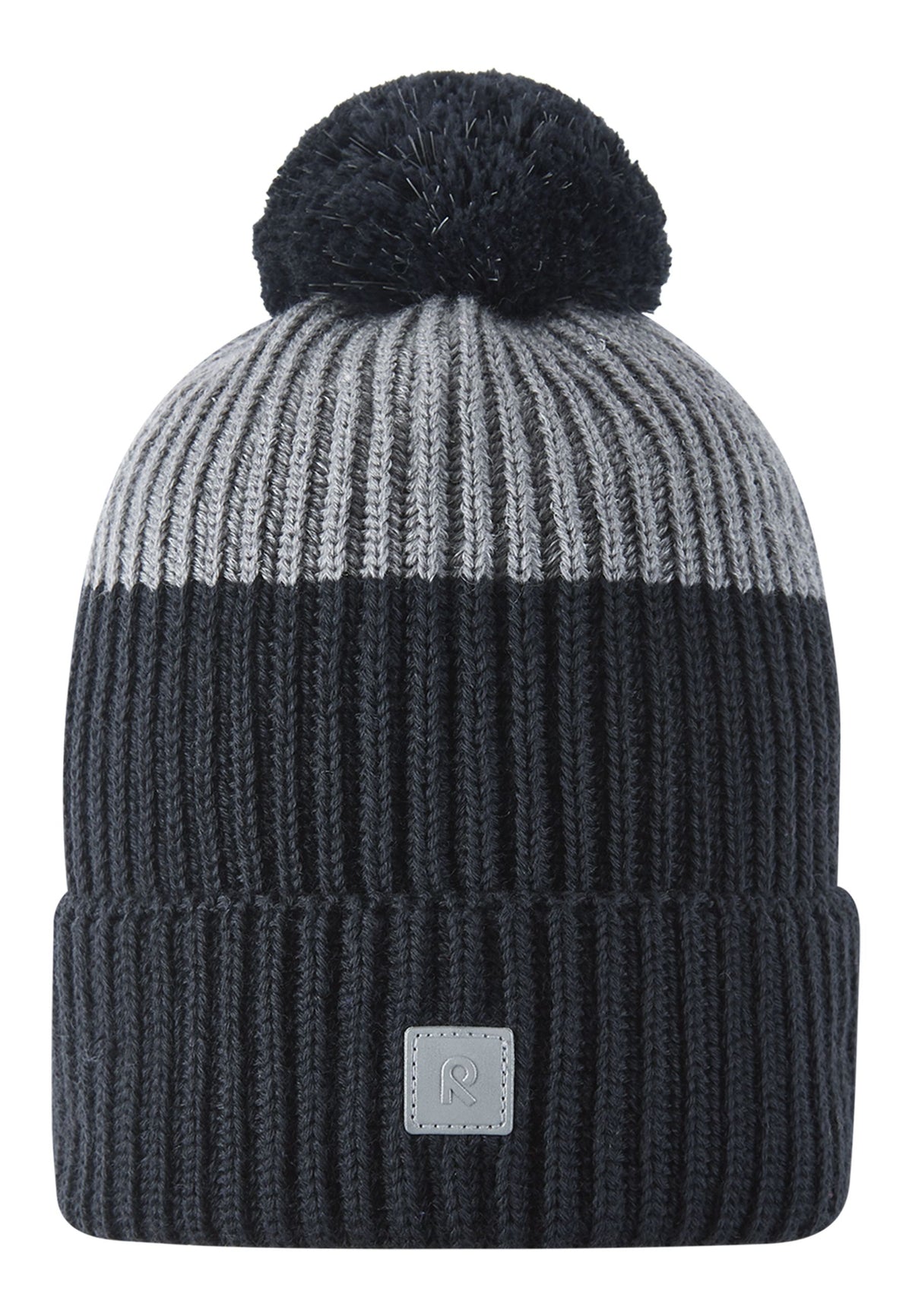 Reima reflektierende Mütze aus Woll-Mix Pilke 5300085C schwarz/grau 9991