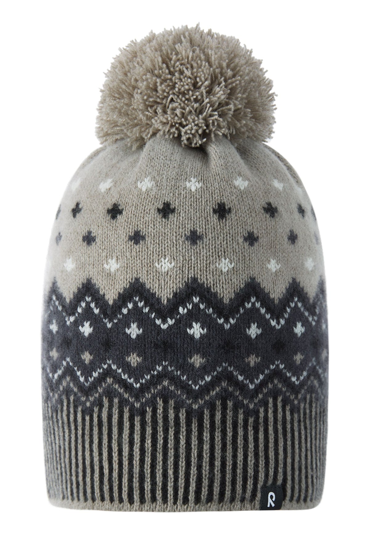 Reima Kinder Wintermütze Pohjoinen 5300021C 9991 schwarz-beige