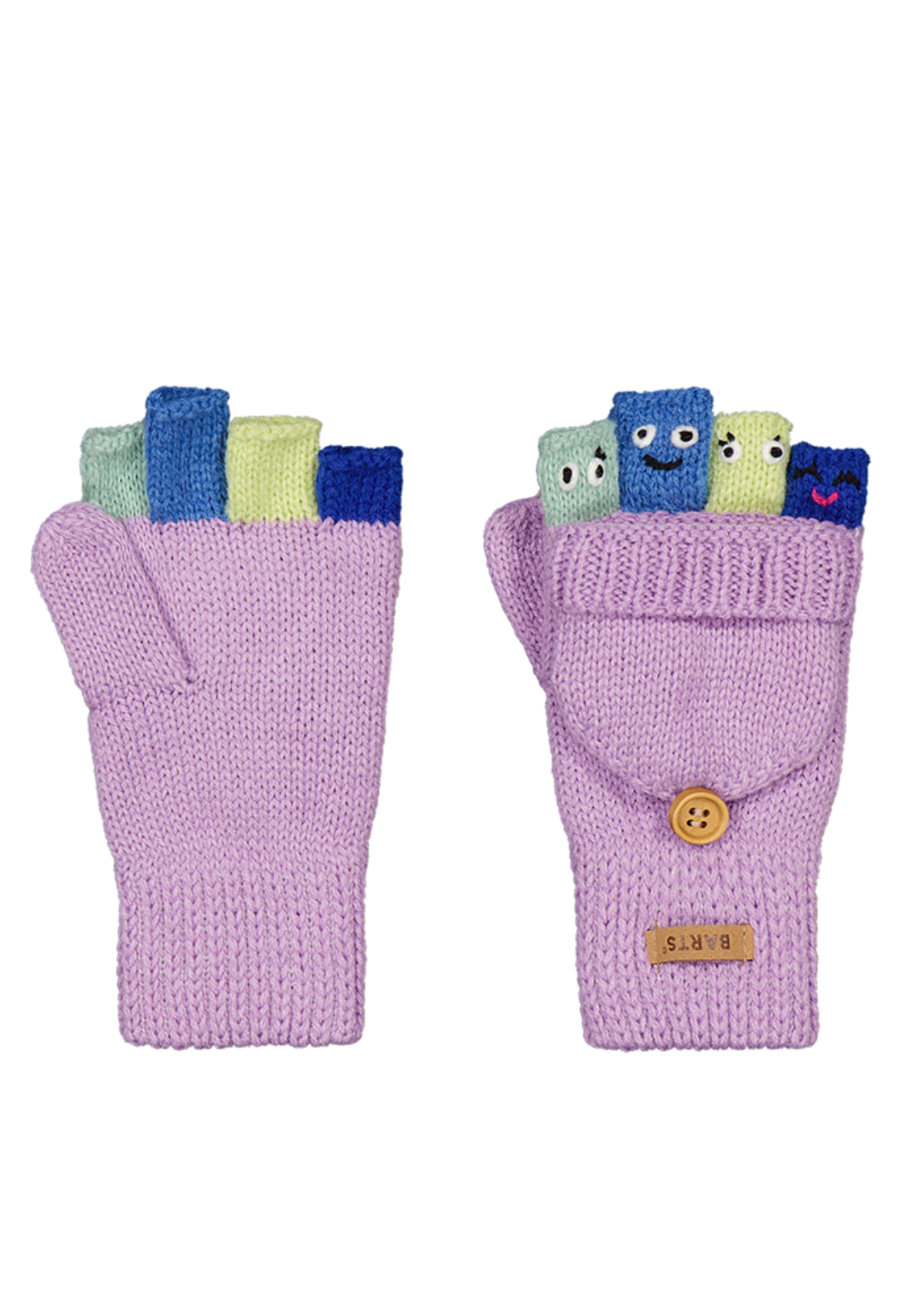 Barts Kinder umklappbare Fleecehandschuhe Puppet Bumglooves lila