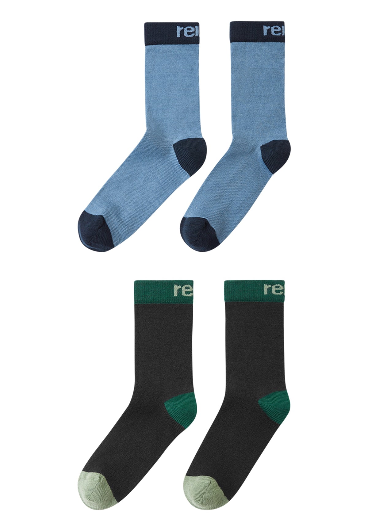 REIMA Kinder Merino Socken im Duopack Parit 5300309A hellblau+dunkelblau 67AA