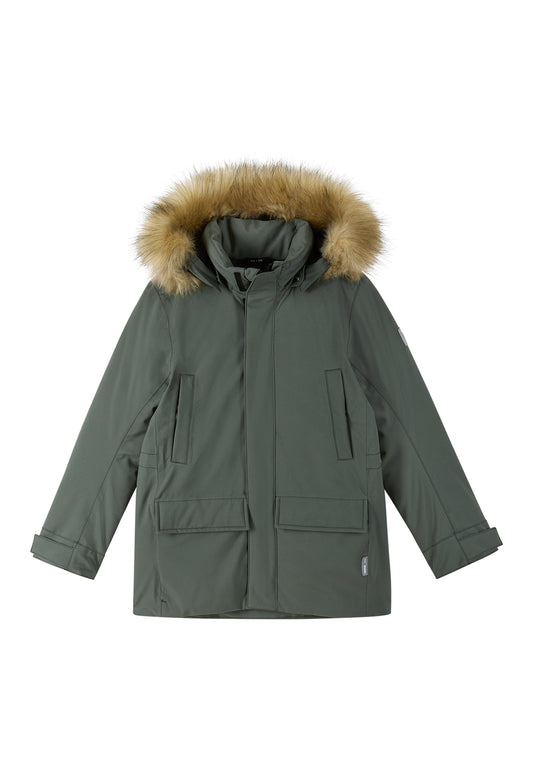 REIMA TEC warme Kinder Winterjacke / Winterparka Serkkula grün 5100281A 8510