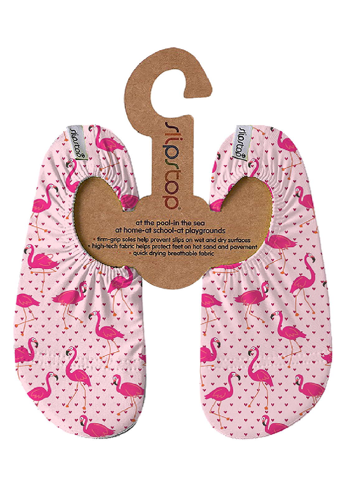 Slipstops Kinder Geräteturnschuhe/Turntäppeli/Finken/Badeschuhe Sisi Flamingos