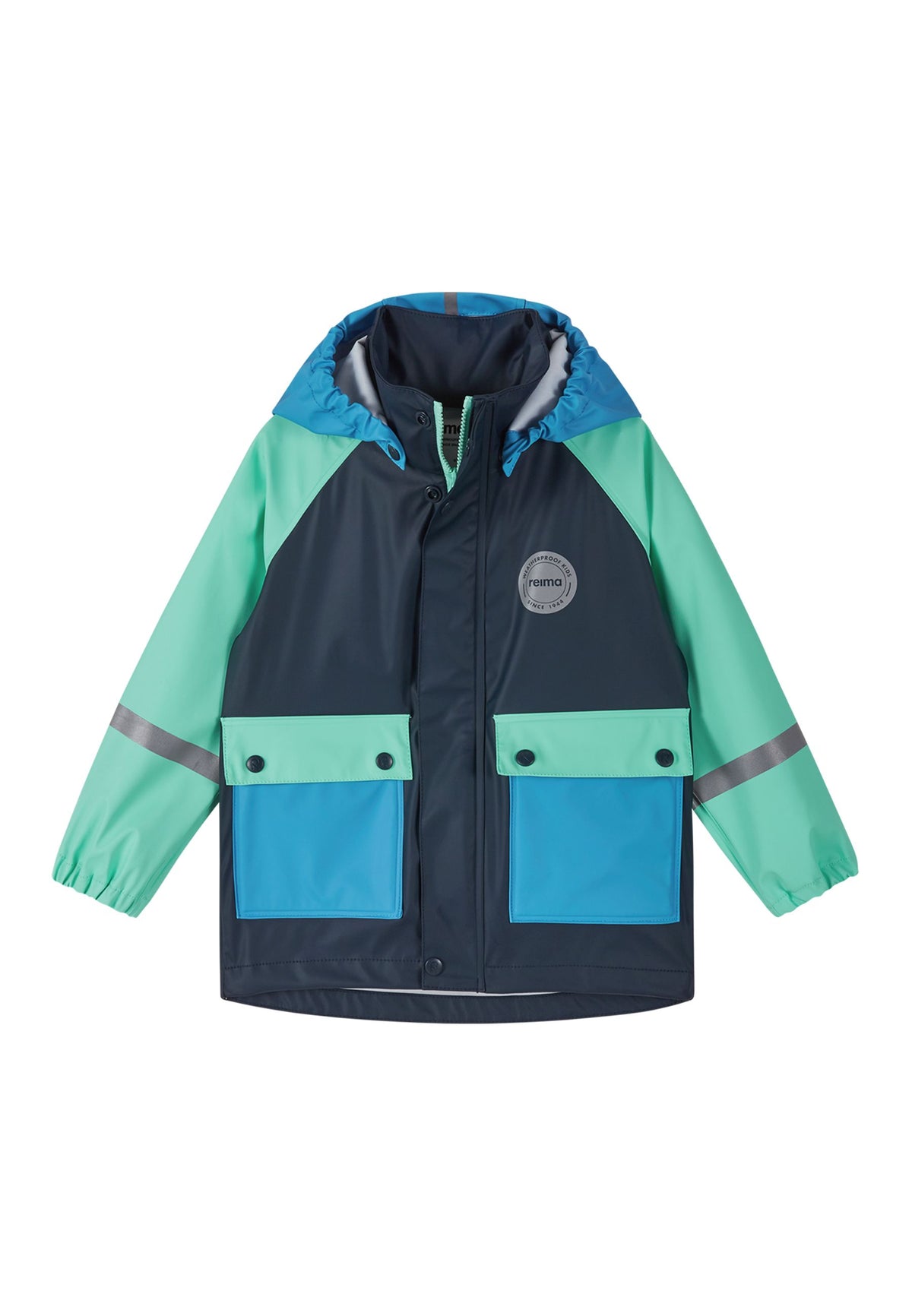 REIMA Kinder Matschjacke / Regenjacke Suihku 5100385A 698A blau-grün