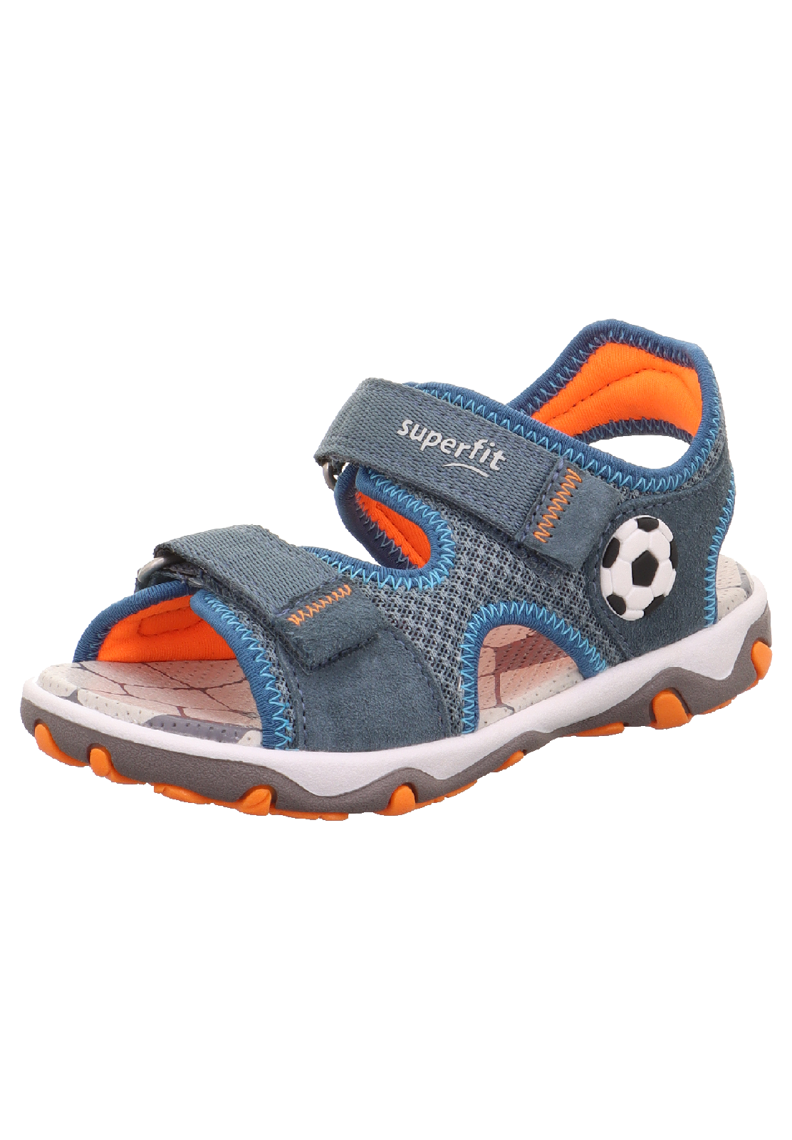 Superfit Kinder Leder Sandale Mike 3.0 1-009466-8010 blau Fussball