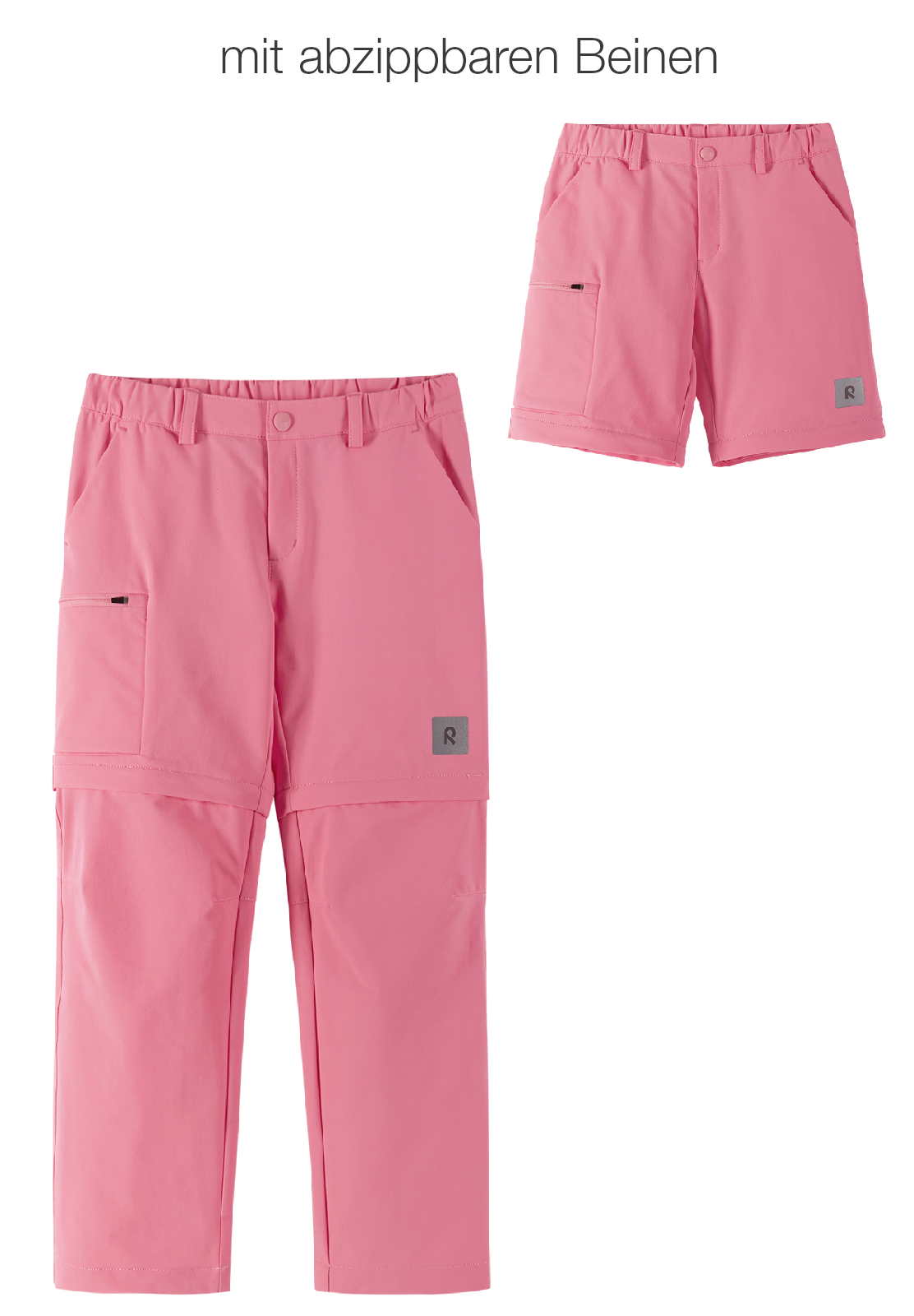 REIMA Kinder Wanderhose / Trekkinghose Zip-Off-Hose Surina pink 5100377A 4370