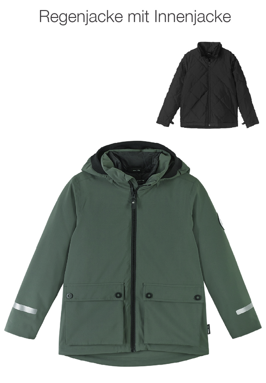 REIMA TEC 3in1 Regenjacke / Übergangsjacke Syddi grün 5100147B-8920