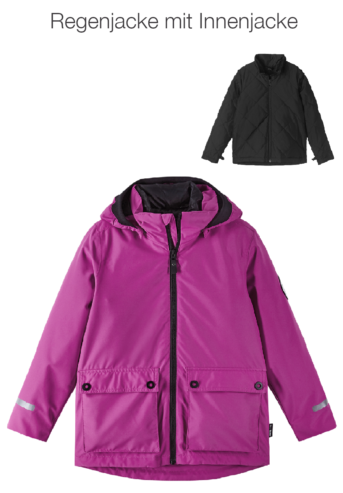 REIMA TEC 3in1 Regenjacke / Übergangsjacke Syddi pink 5100147B-4810