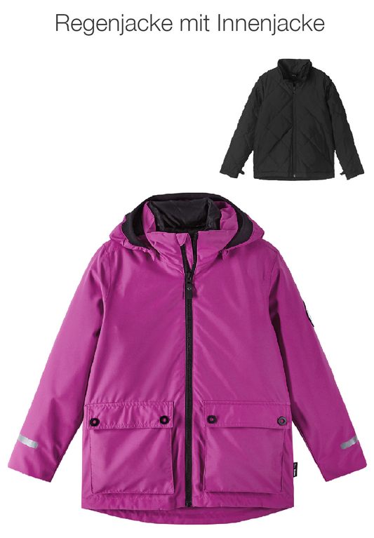 REIMA TEC 3in1 Regenjacke / Übergangsjacke Syddi pink 5100147B-4810