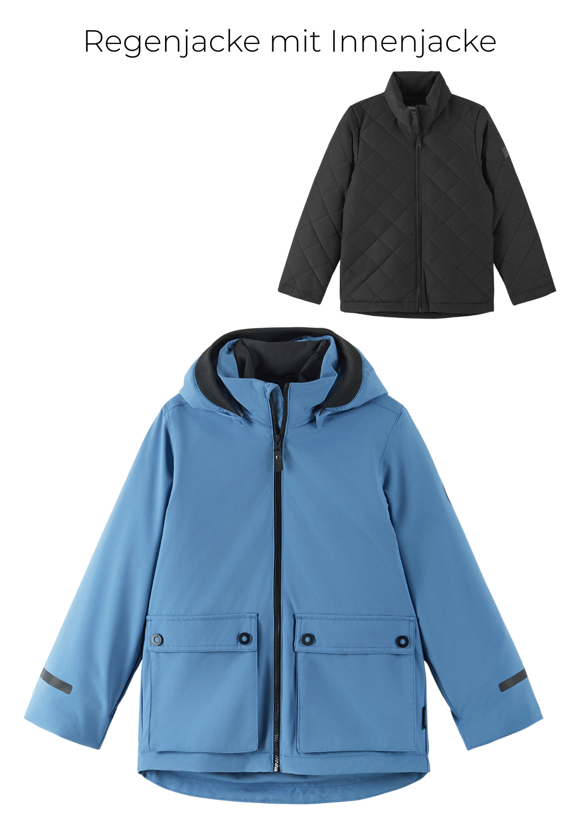 REIMA TEC Kinder 3in1 Regenjacke / Übergangsjacke Syddi blau 5100147B-67A0