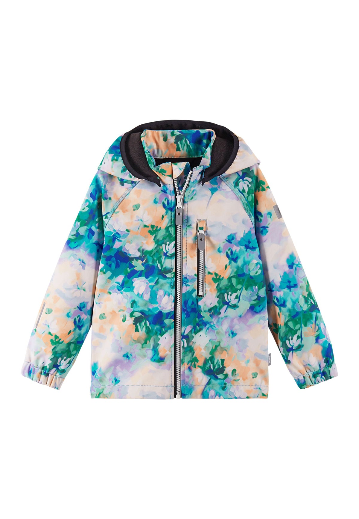 REIMA Kinder Softshell Jacke Kapuze Vantti farbige Blumen 5100009A-6092