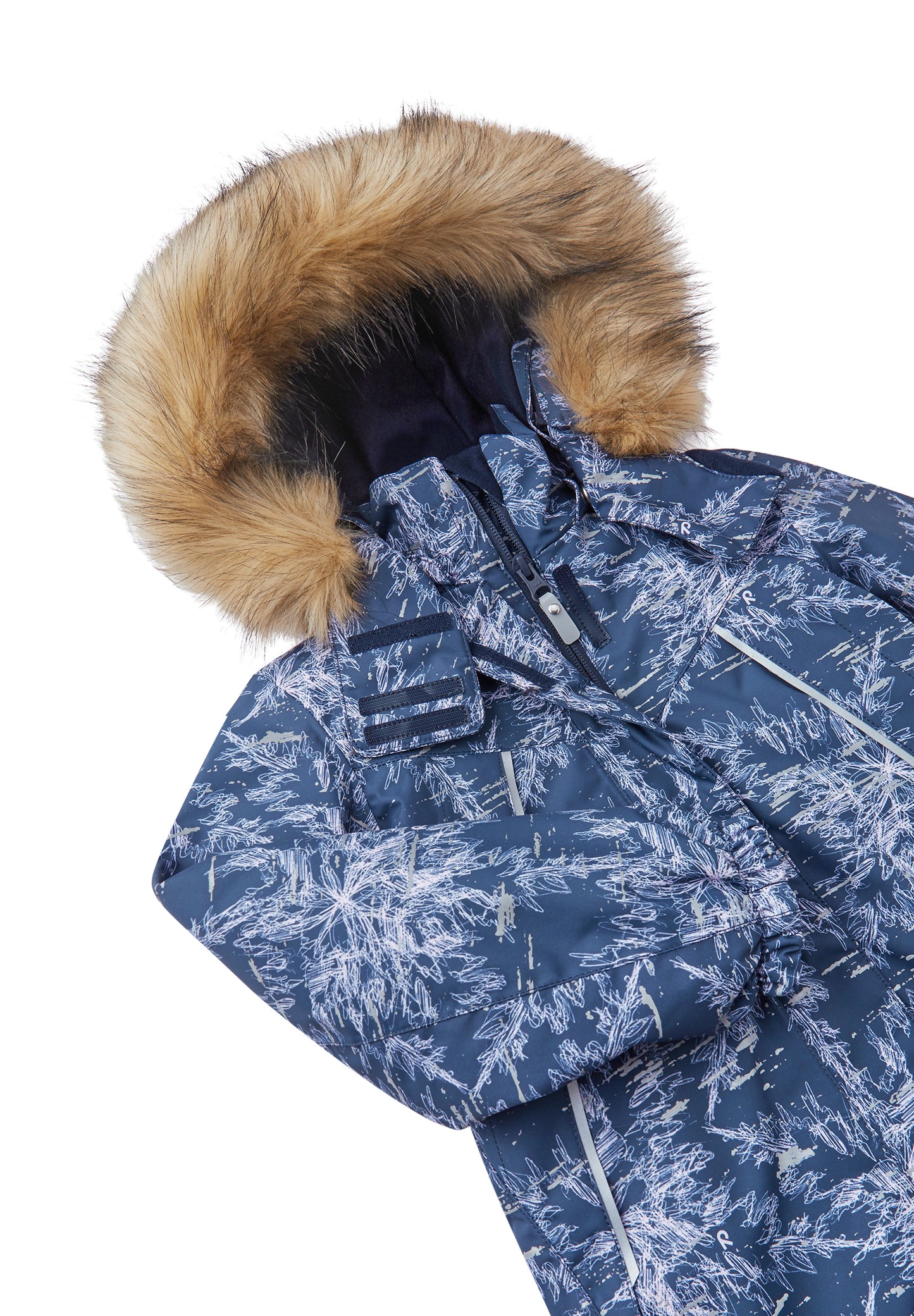 REIMA TEC Winterjacke/Parka Silda<br>Gr. 110<br> komplette Jacke reflektiert im Dunkeln <br>Kunstpelz abnehmbar, langer Schnitt<br> WS 15'000 mm