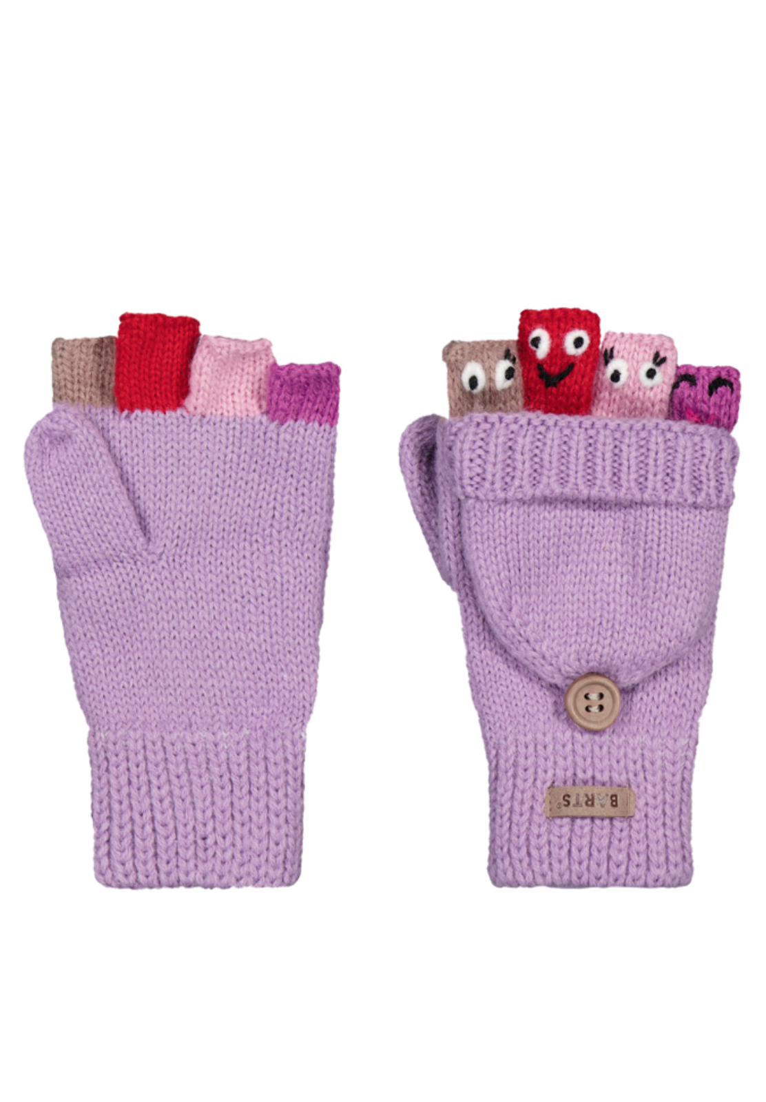 Barts umklappbare Kinder Fleecehandschuhe Puppet Bumgloves lila