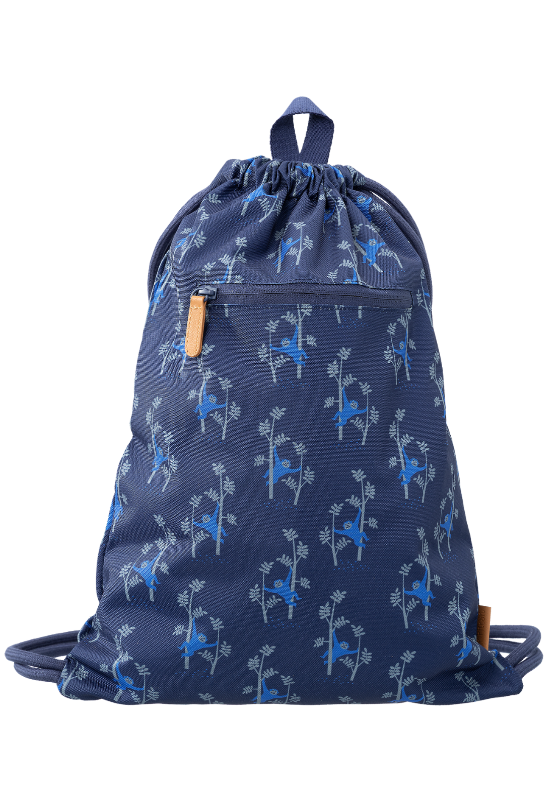 FRESK Kinder Turnbeutel / Sporttasche wasserabweisend blau Affe