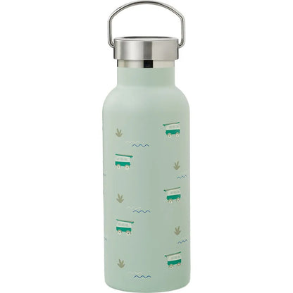 FRESK isolierte Trinkflasche <br> 500ml<br> aus hochwertigem Edelstahl <br> Schadstofffrei <br>auslaufsicher, mit 2 Verschlüssen & Reinigungsbürste<br> hält Flüssigkeiten 6-8h kalt/warm