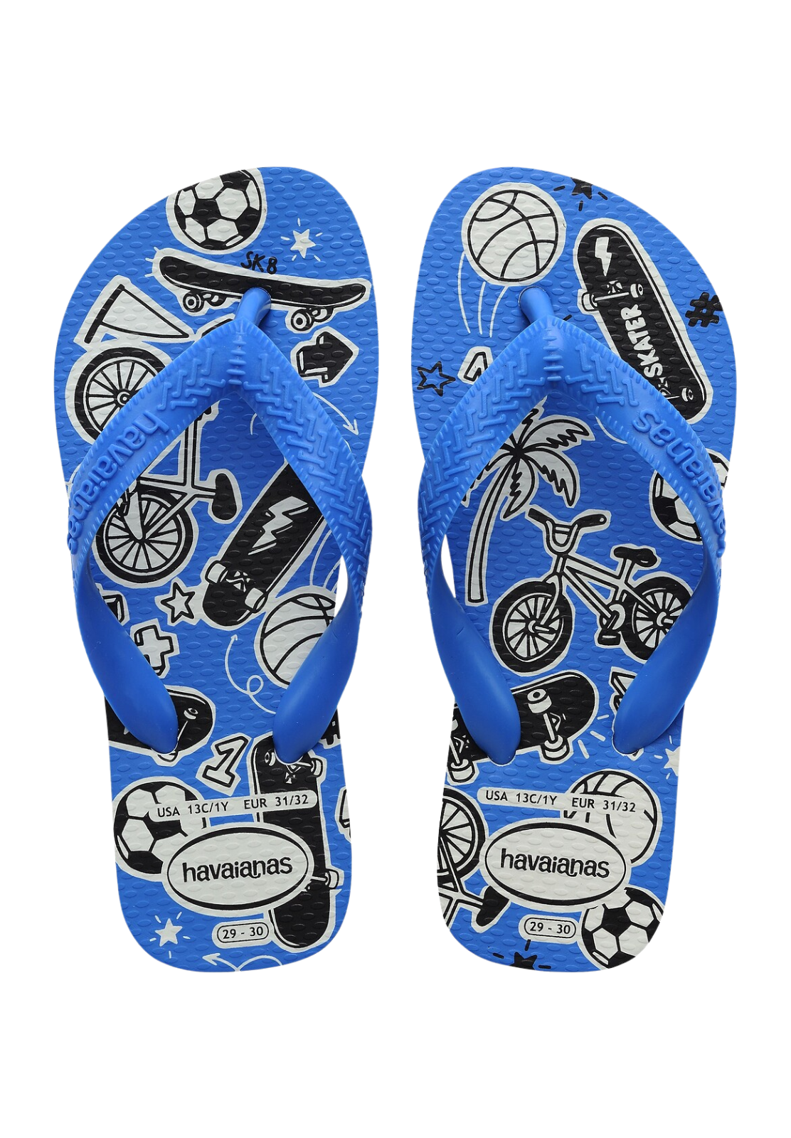 Havaianas Kinder Flipflops Athletic blau Fussball