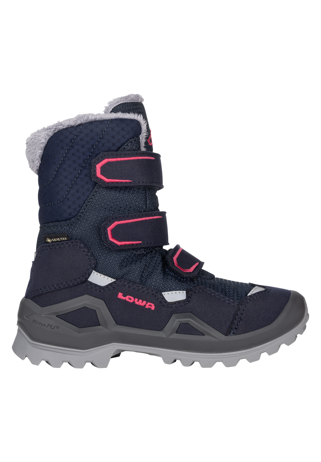Lowa warmer, wasserdichter Kinder Winterstiefel Milo Evo GTX blau pink