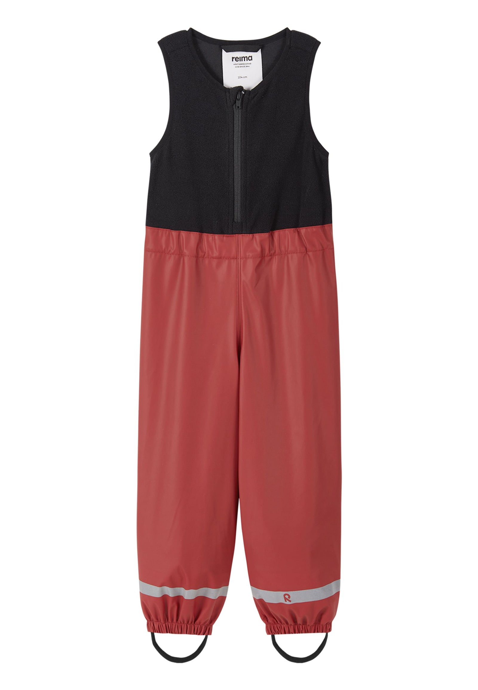 REIMA gefütterte Kinder Regenhose/Matschhose Loiske rot-braun