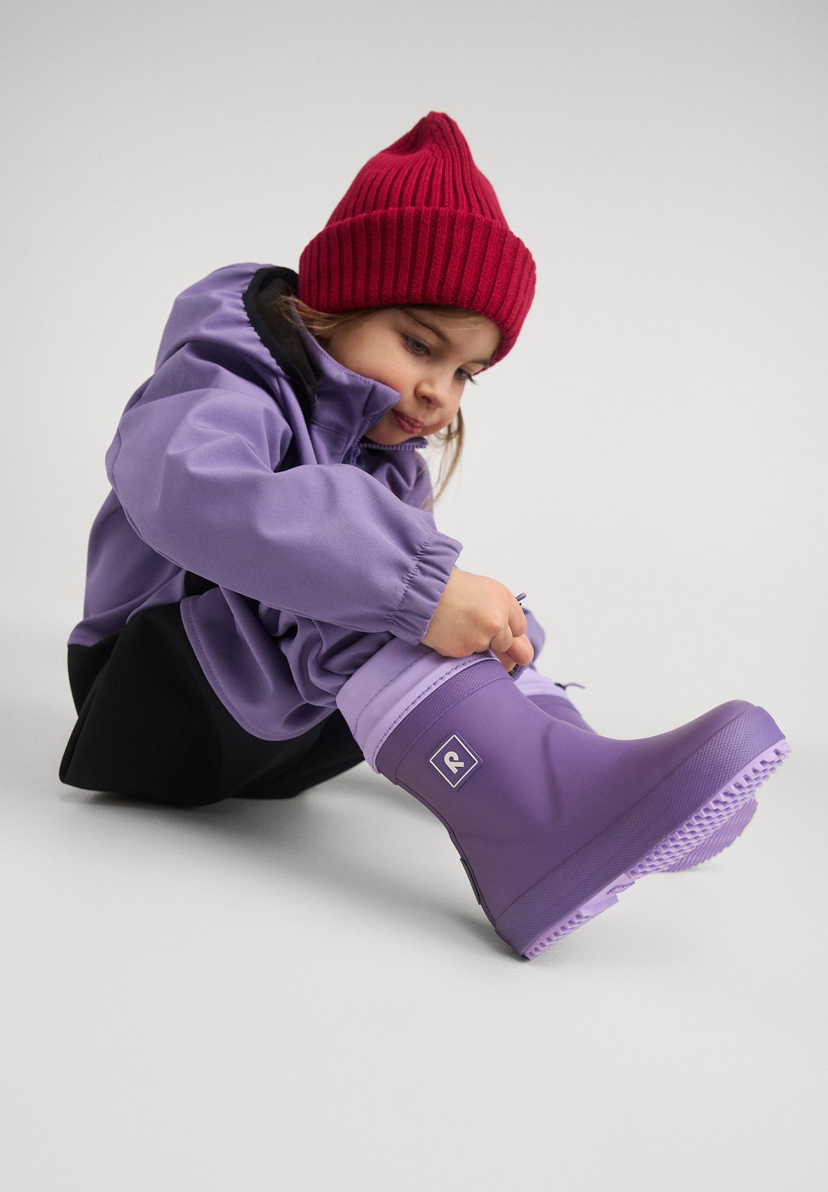 Reima gefütterter Kinder Barfuss-Gummistiefel Ankka-Thermo lila