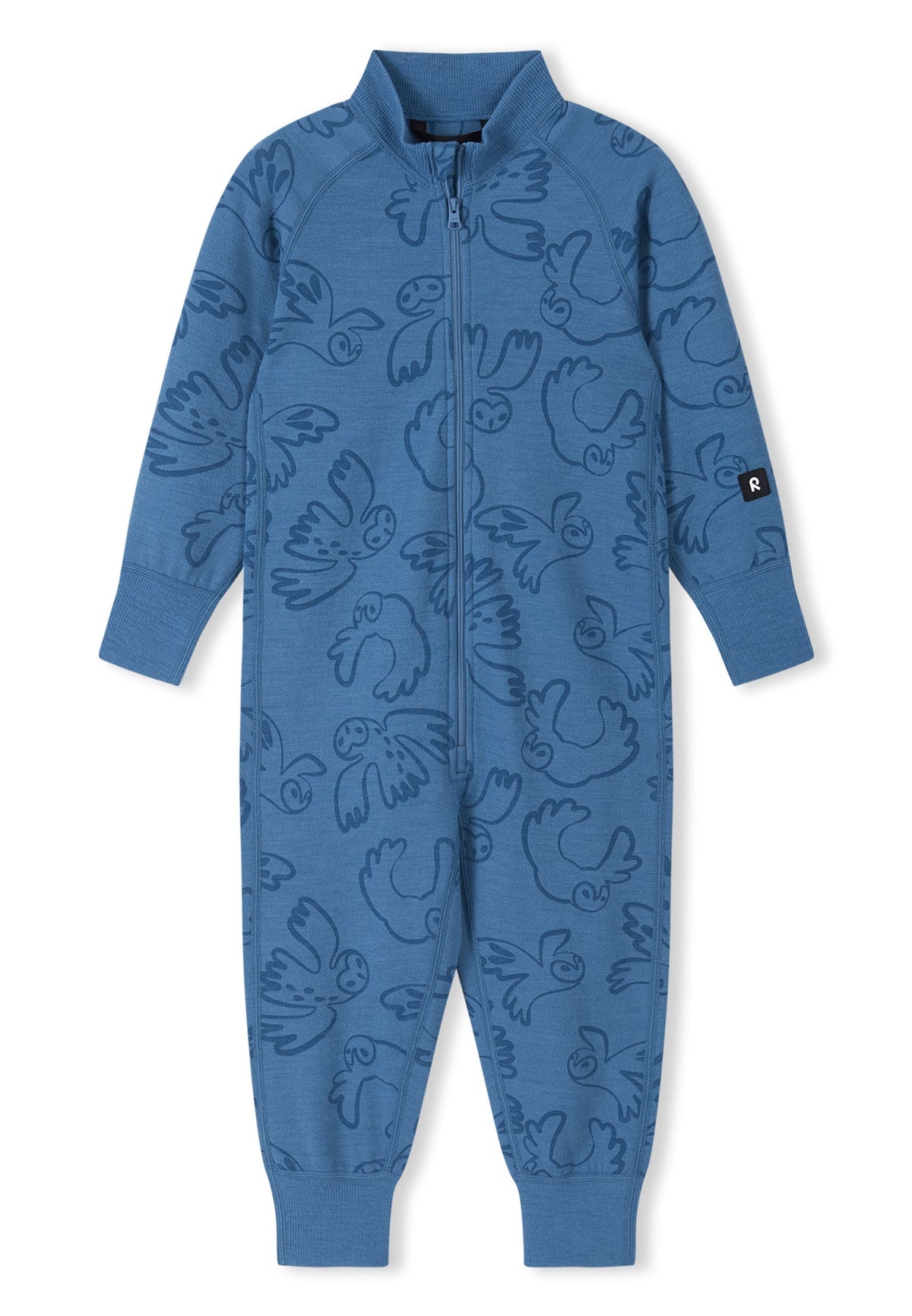 Reima Kinder Fleeceoverall aus Merinowolle / Merino-Overall Parvin blau