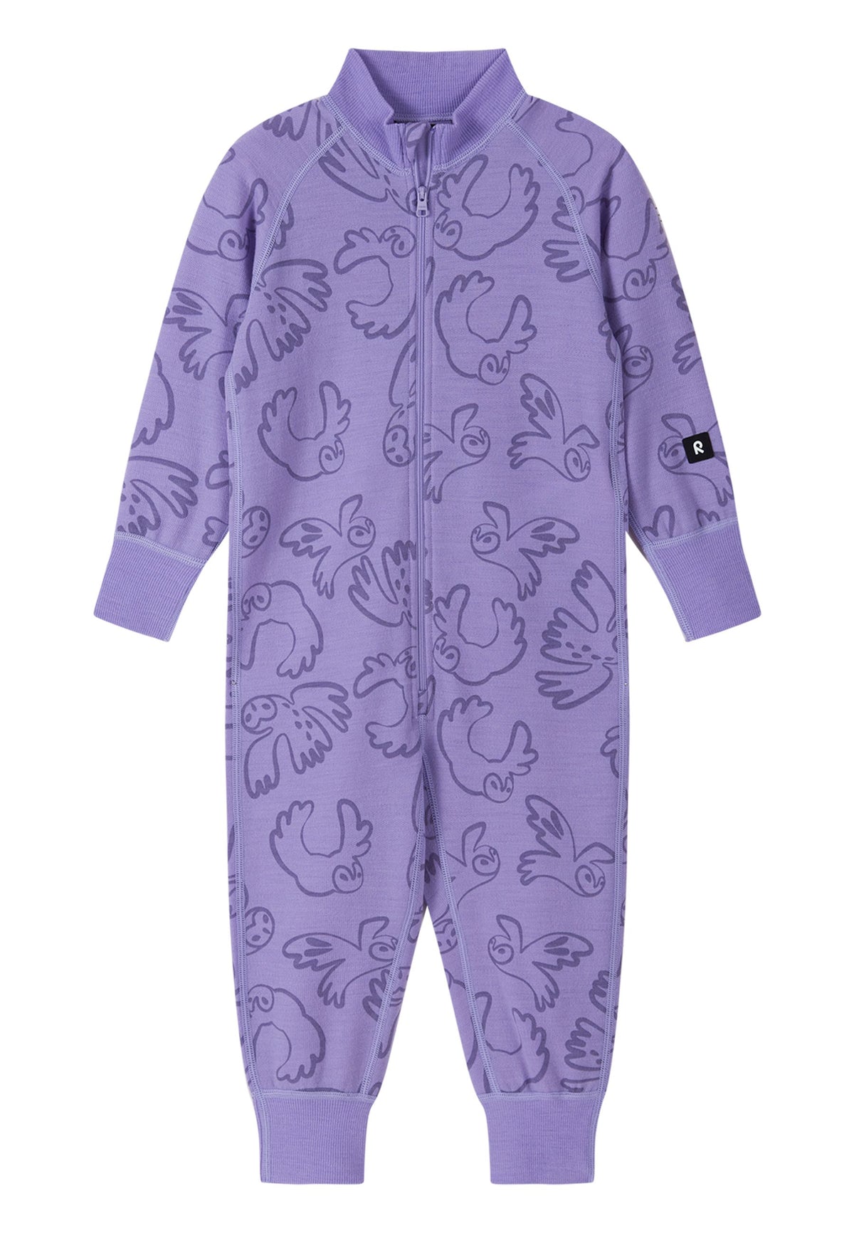 Reima Kinder Merino-Overall / Fleeceoverall Merinowolle Parvin lila