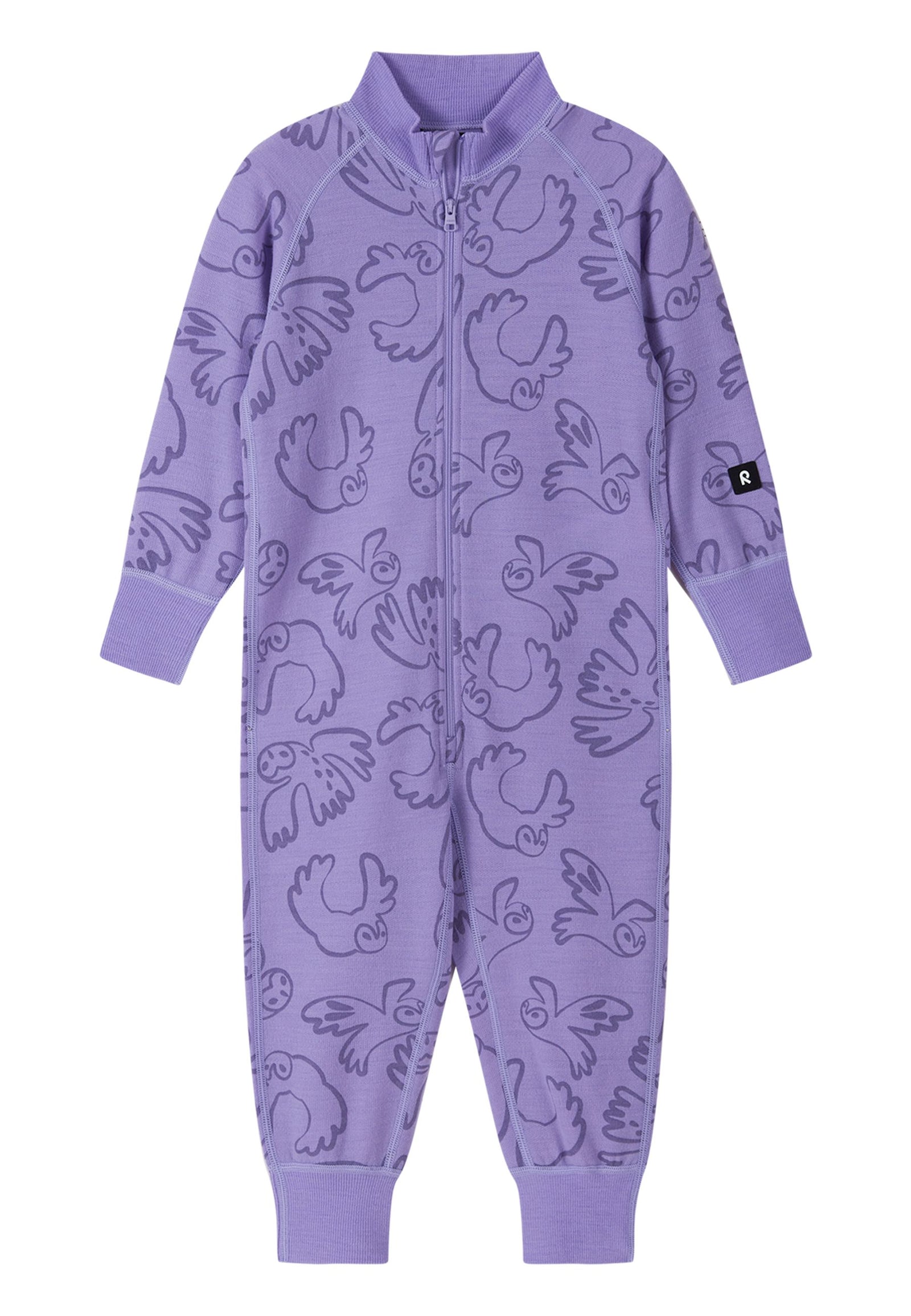 Reima Kinder Merino-Overall / Fleeceoverall Merinowolle Parvin lila