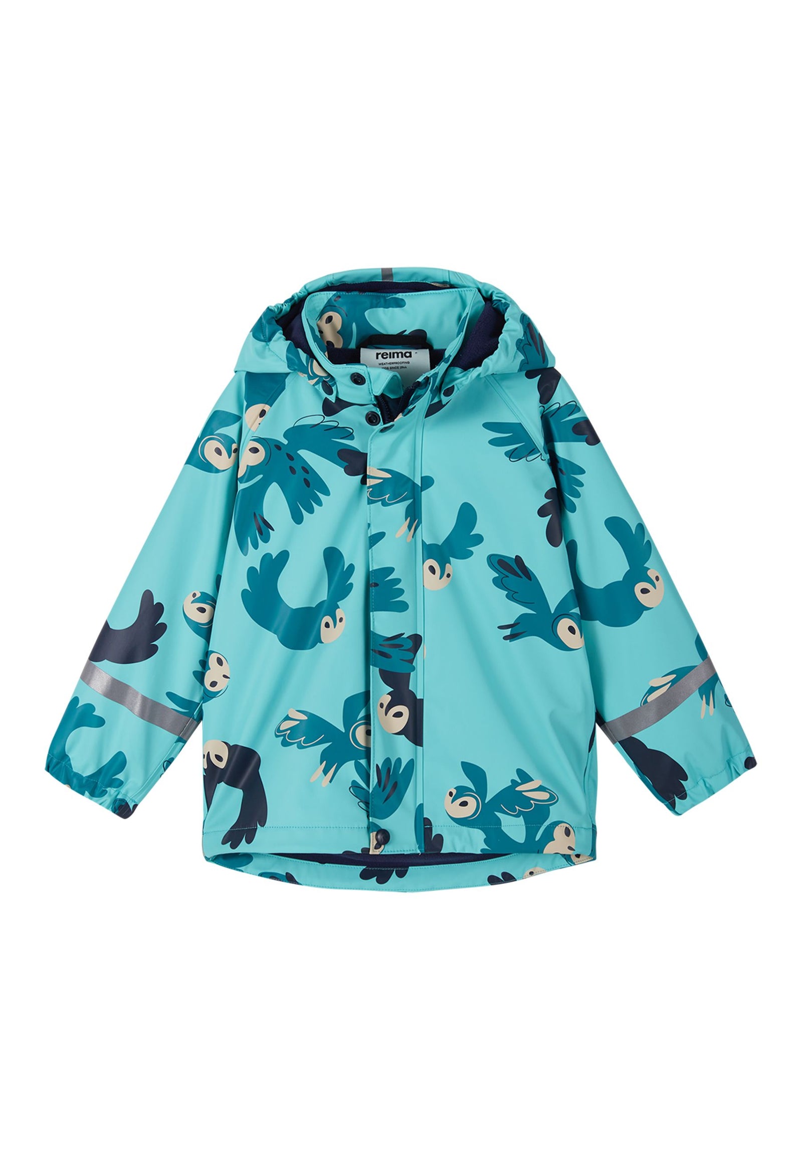 REIMA gefütterte Kinder Matschjacke / Regenjacke Koski türkis