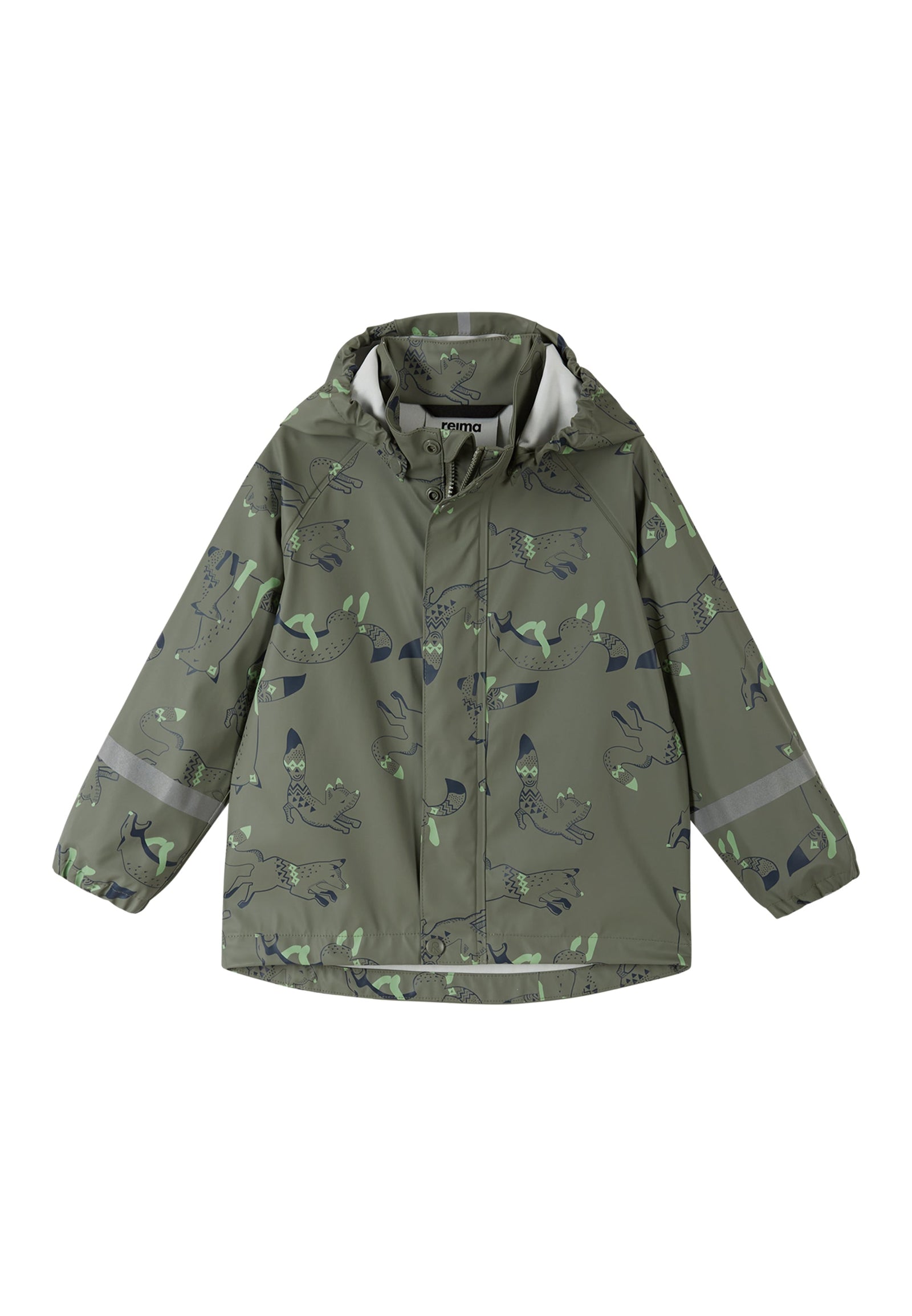 REIMA Kinder Matschjacke / Regenjacke Vesi grün Füchse