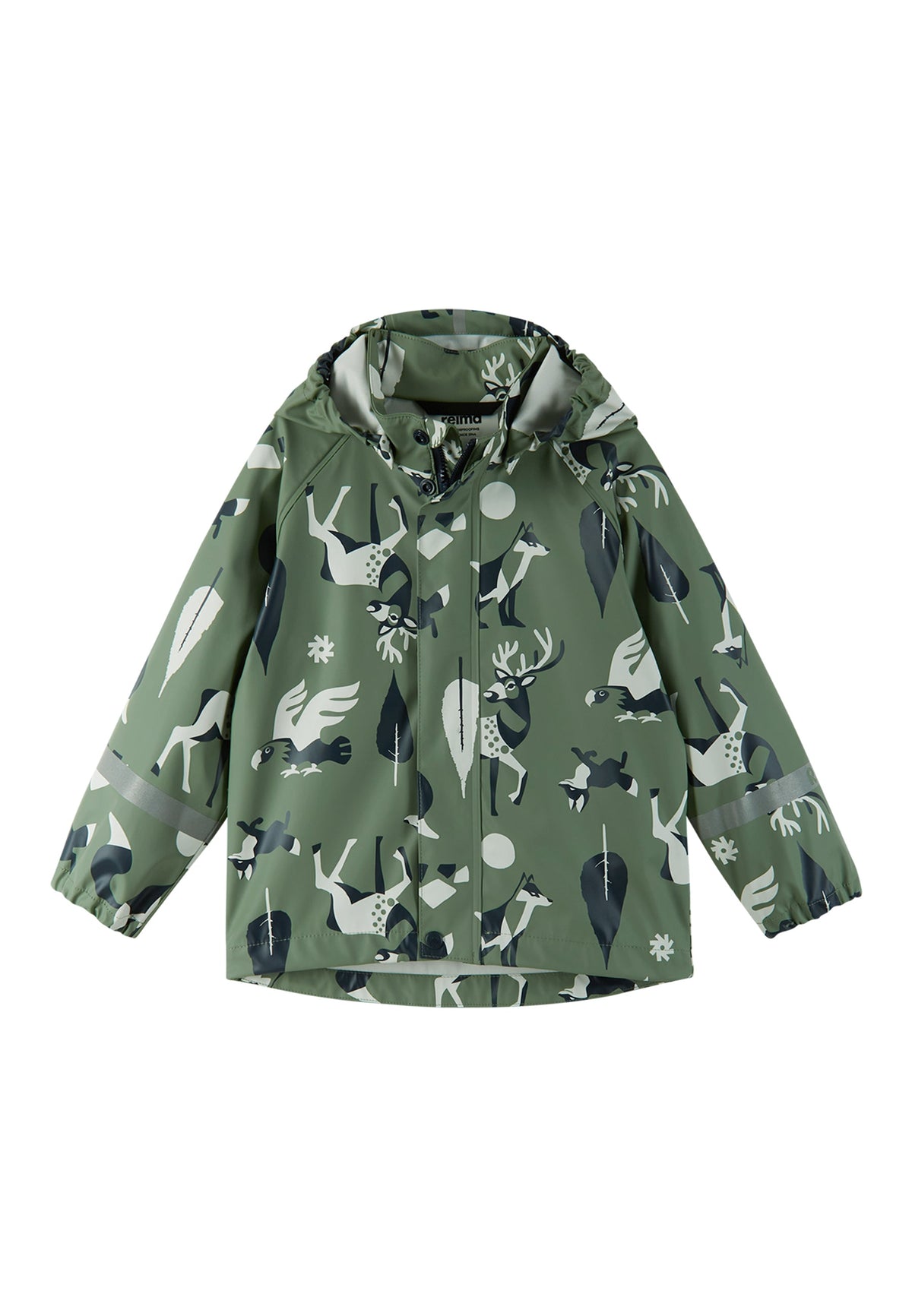 REIMA Kinder Matschjacke / Regenjacke Vesi 5100025A-8688 grün Waldtiere