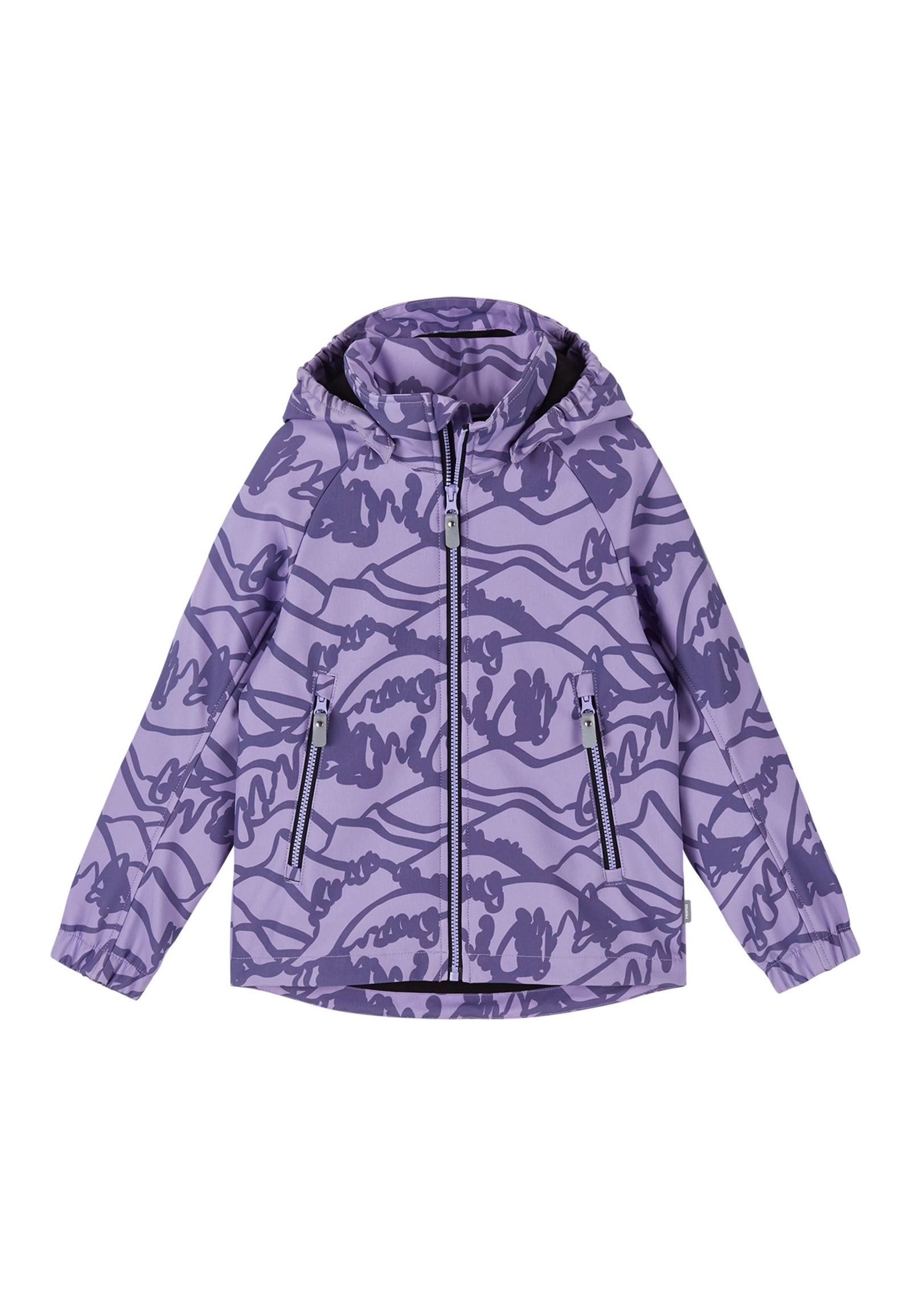 REIMA gefütterte Kinder Softshelljacke Aitoo lila 