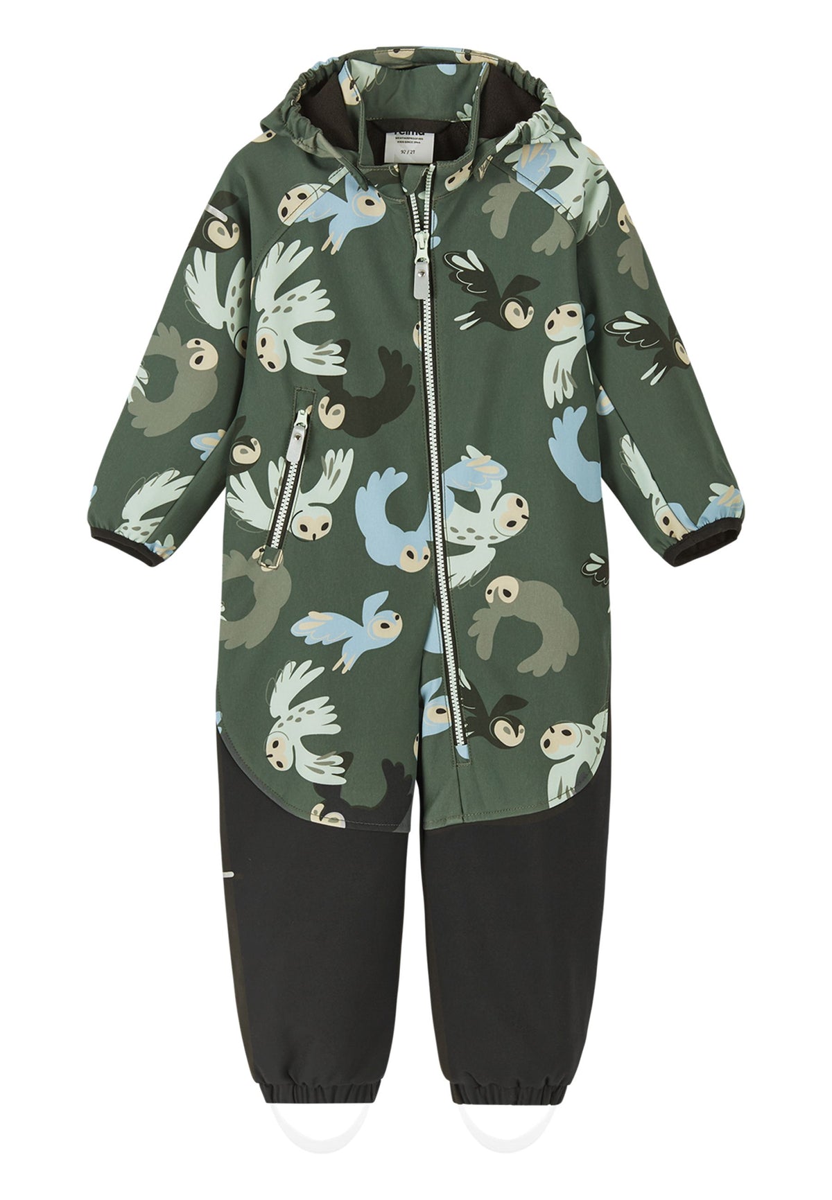 REIMA gefütterter Kinder Softshell Overall Anzug Mjosa grün