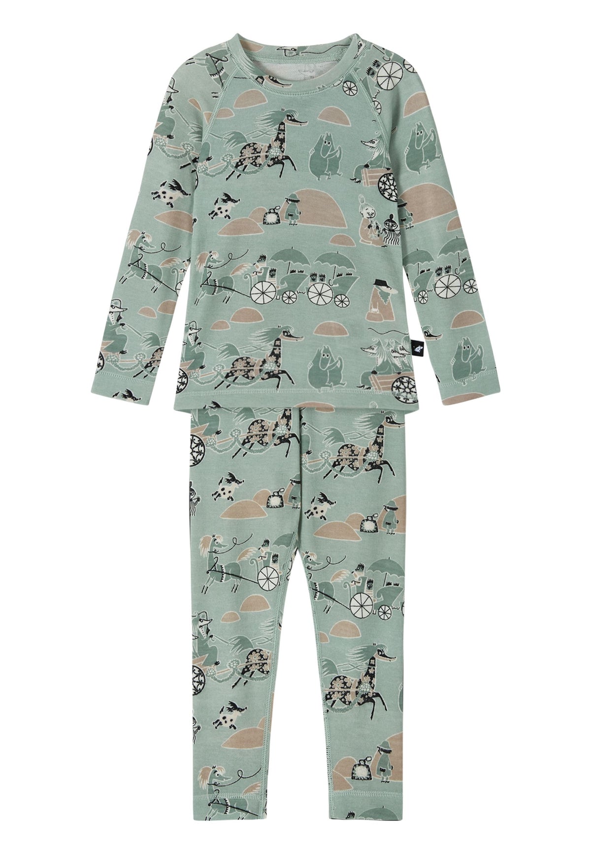 REIMA Kinder Thermowäsche Merinowolle/Tencel Trivsam grün