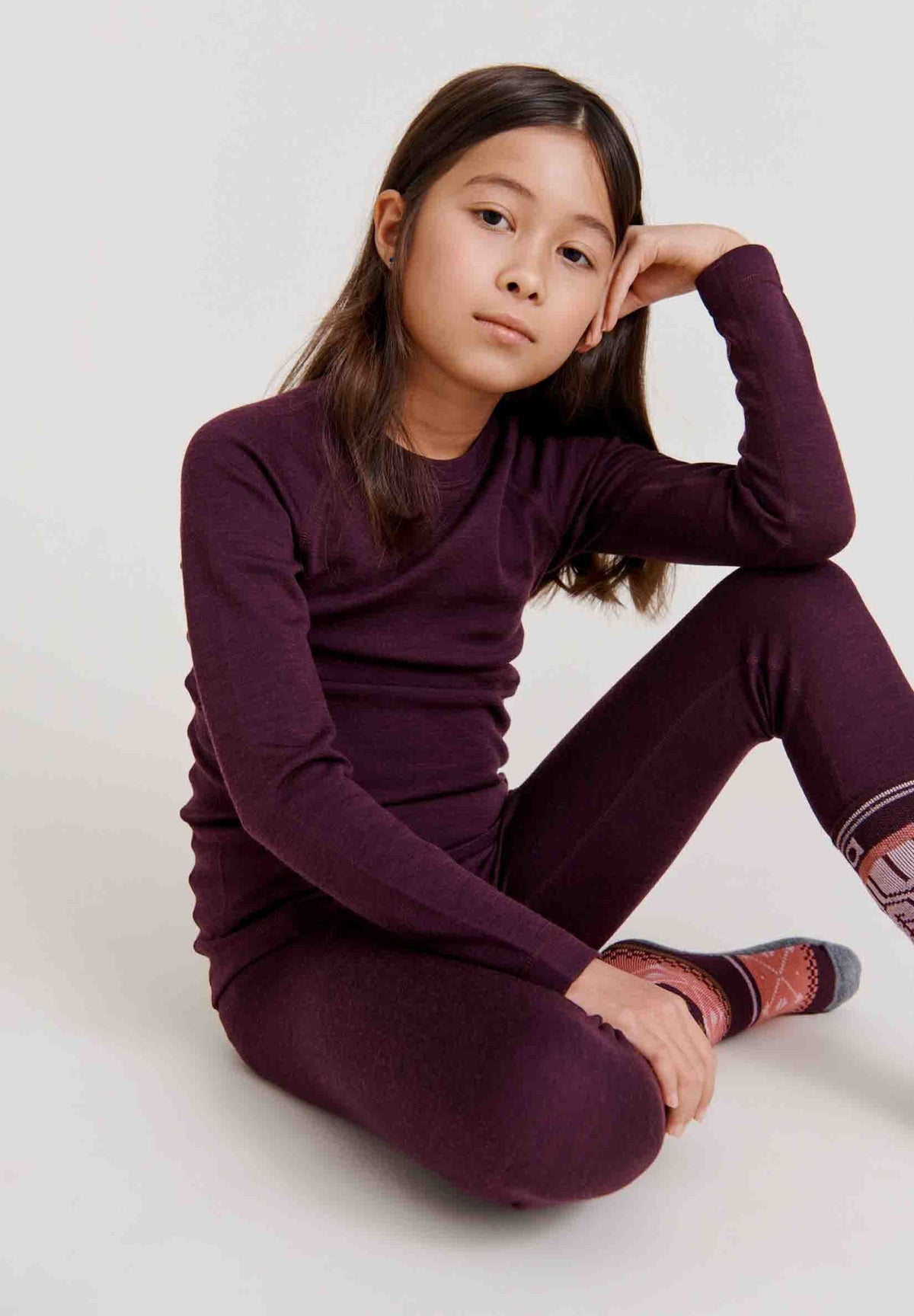 REIMA Kinder Thermowäsche Merino Taitoa violett